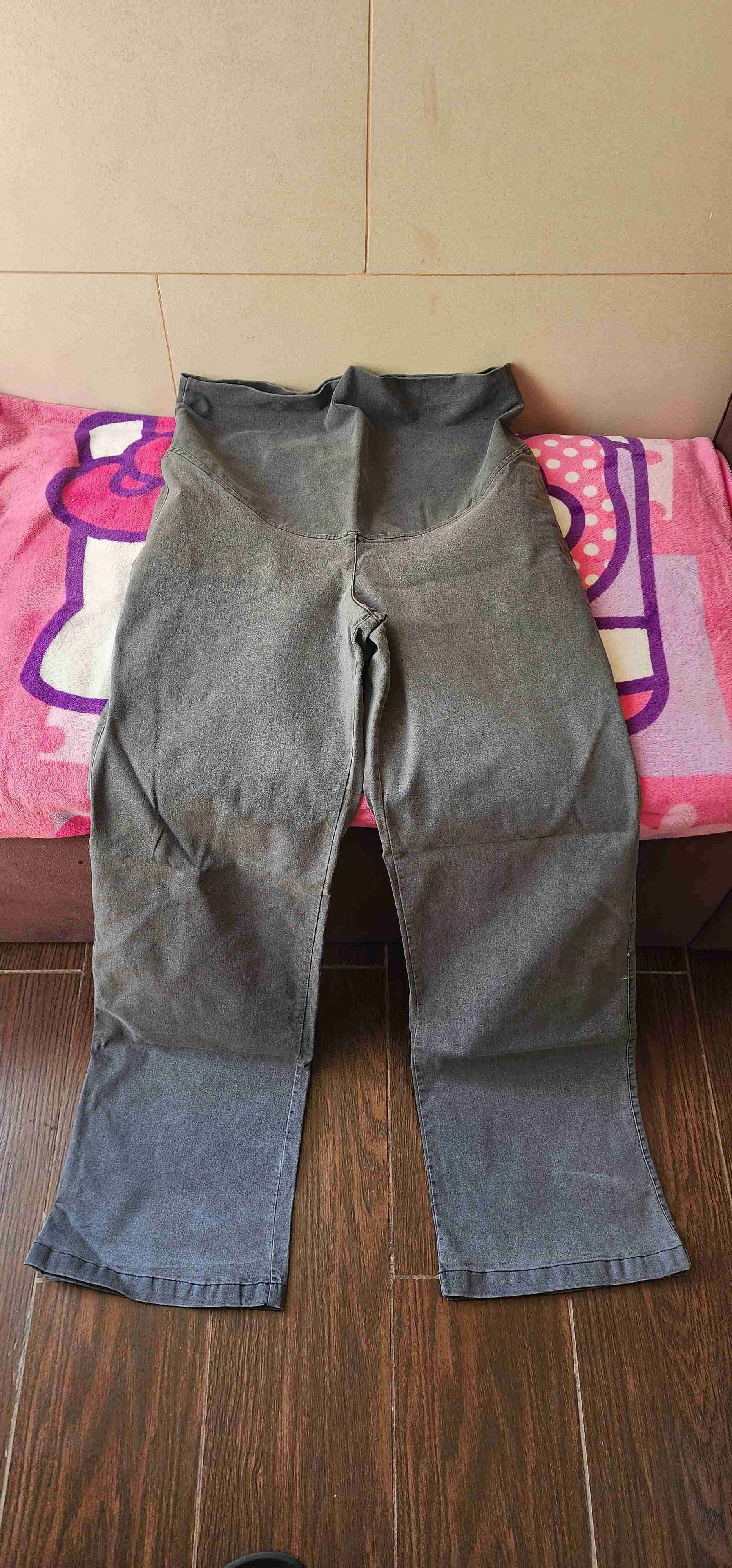 Jeans palazzo maternal ceniza talla L - miniatura 6