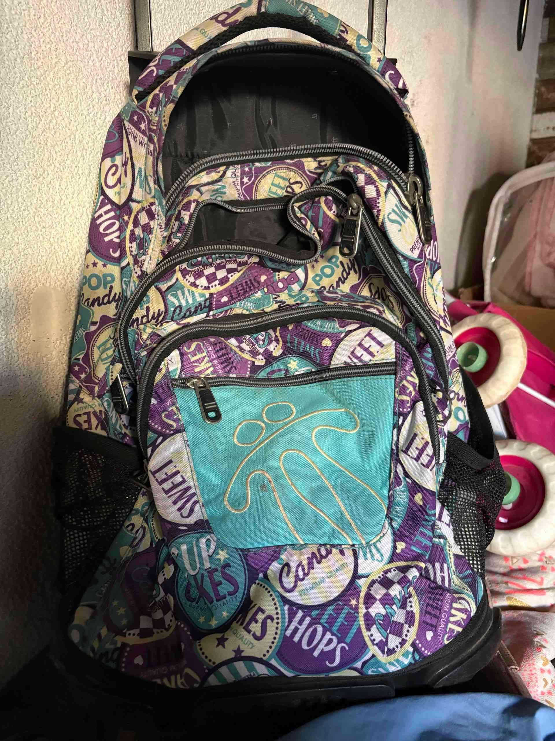 Mochila estampada colorida