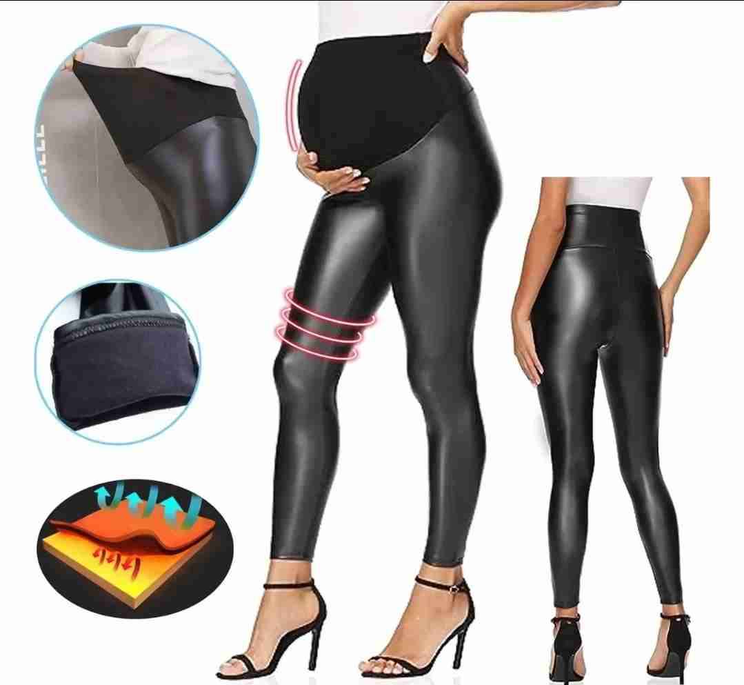 Legging maternal eco cuero negro Xl