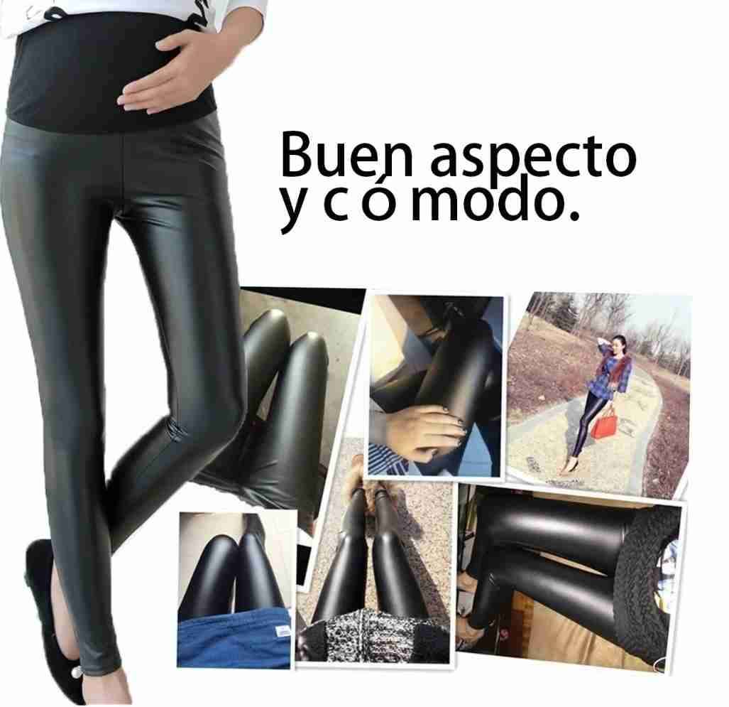 Legging maternal eco cuero negro Xl - miniatura 4