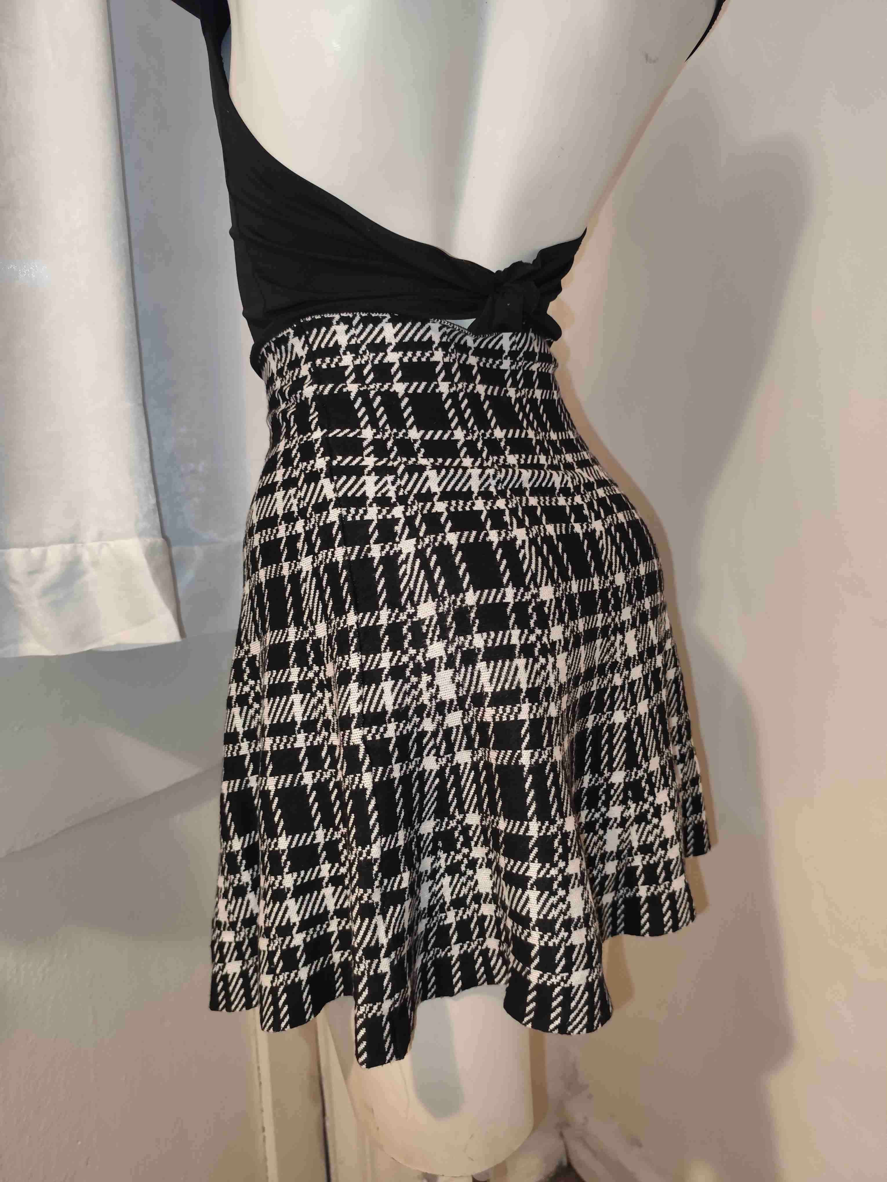 Falda negra escocesa plizada - talla 42 - miniatura 3