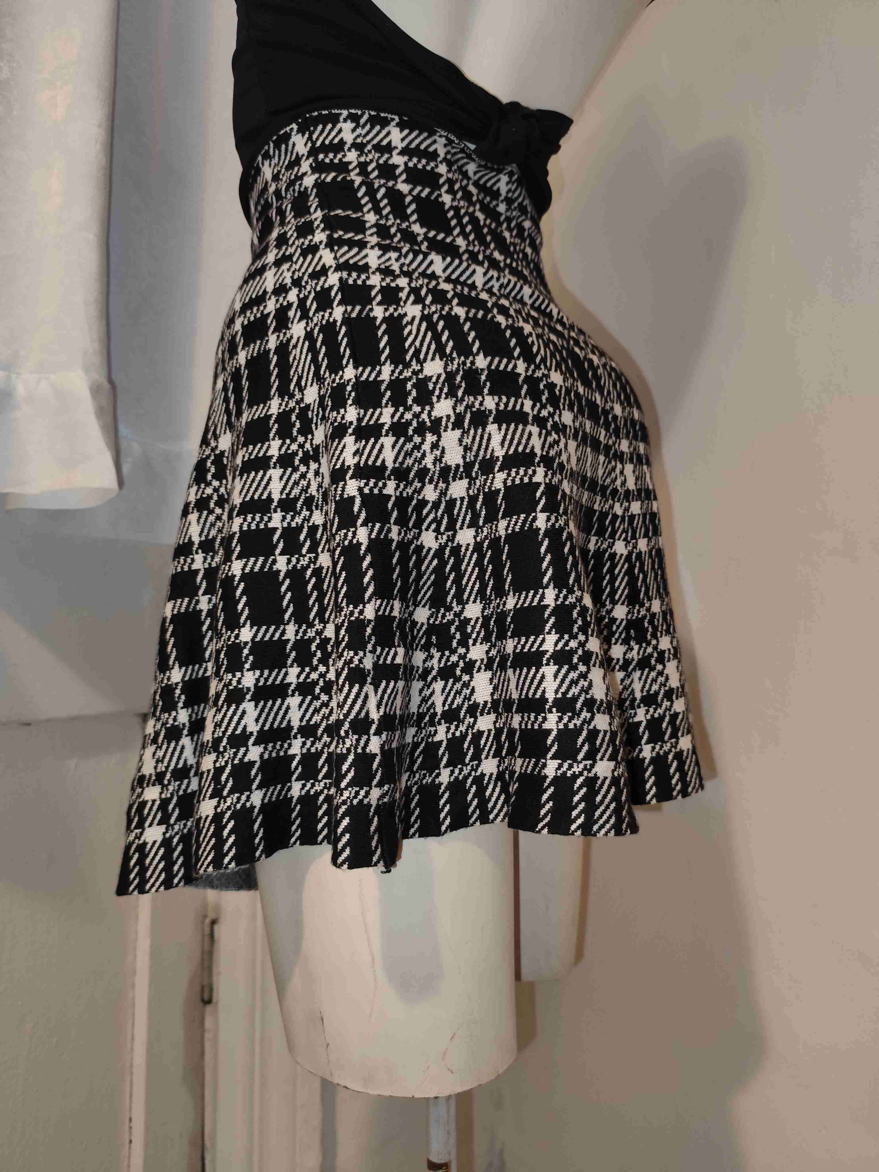 Falda negra escocesa plizada - talla 42 - miniatura 4