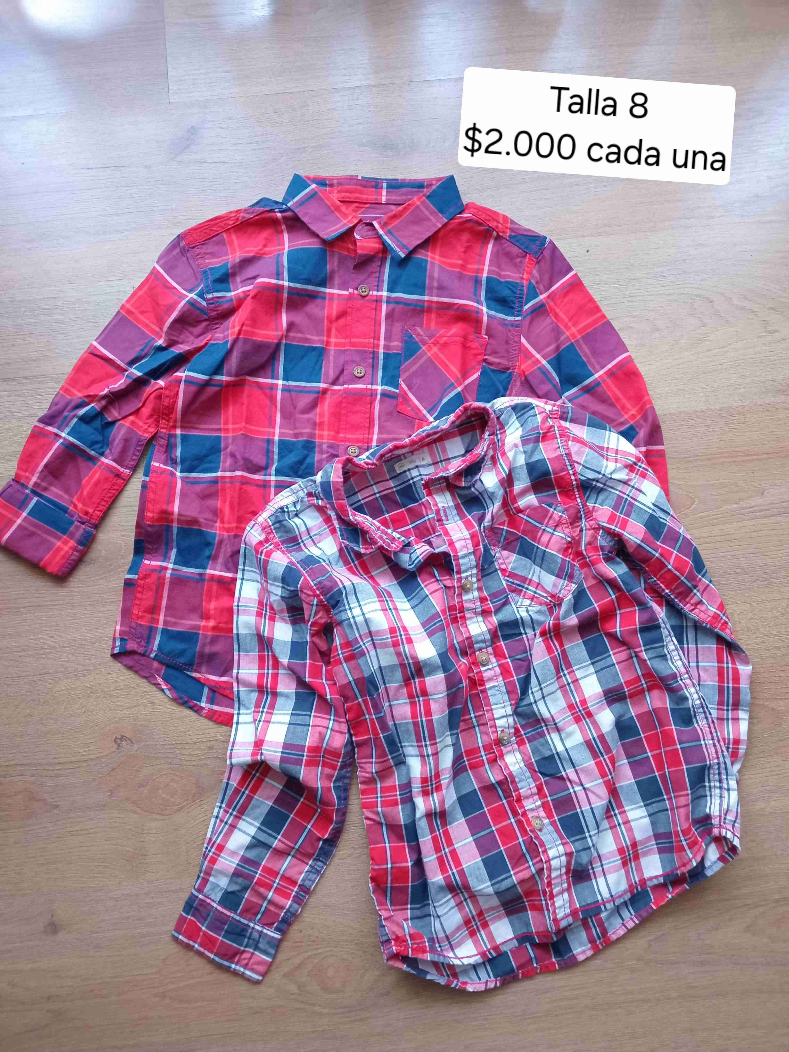 Camisas de cuadros talla 8