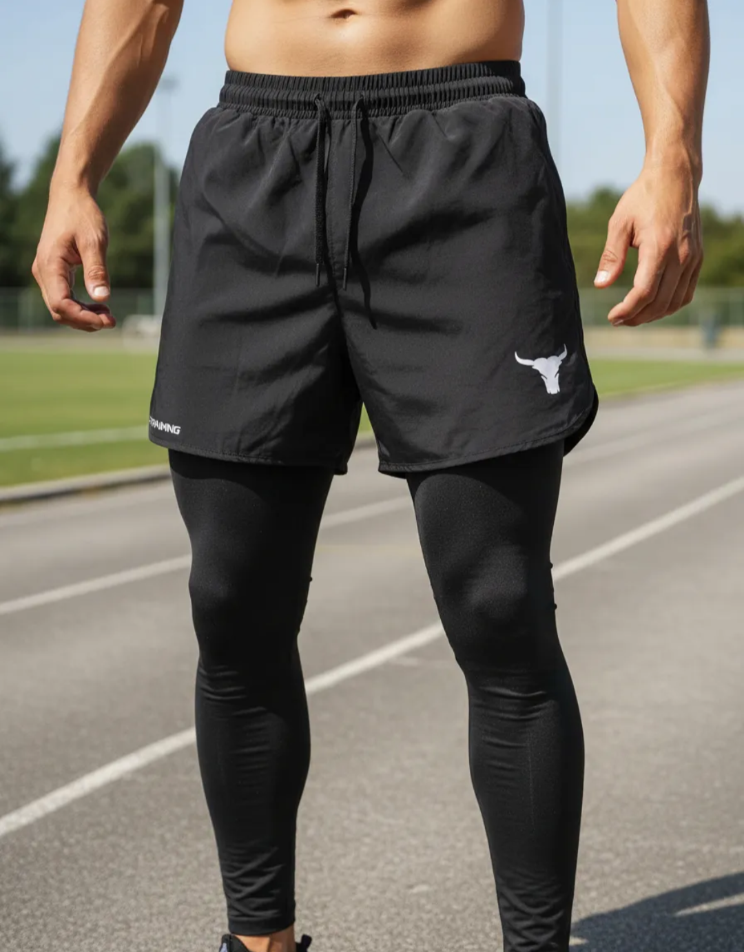 Short deportivo negro hombre XL - miniatura 2