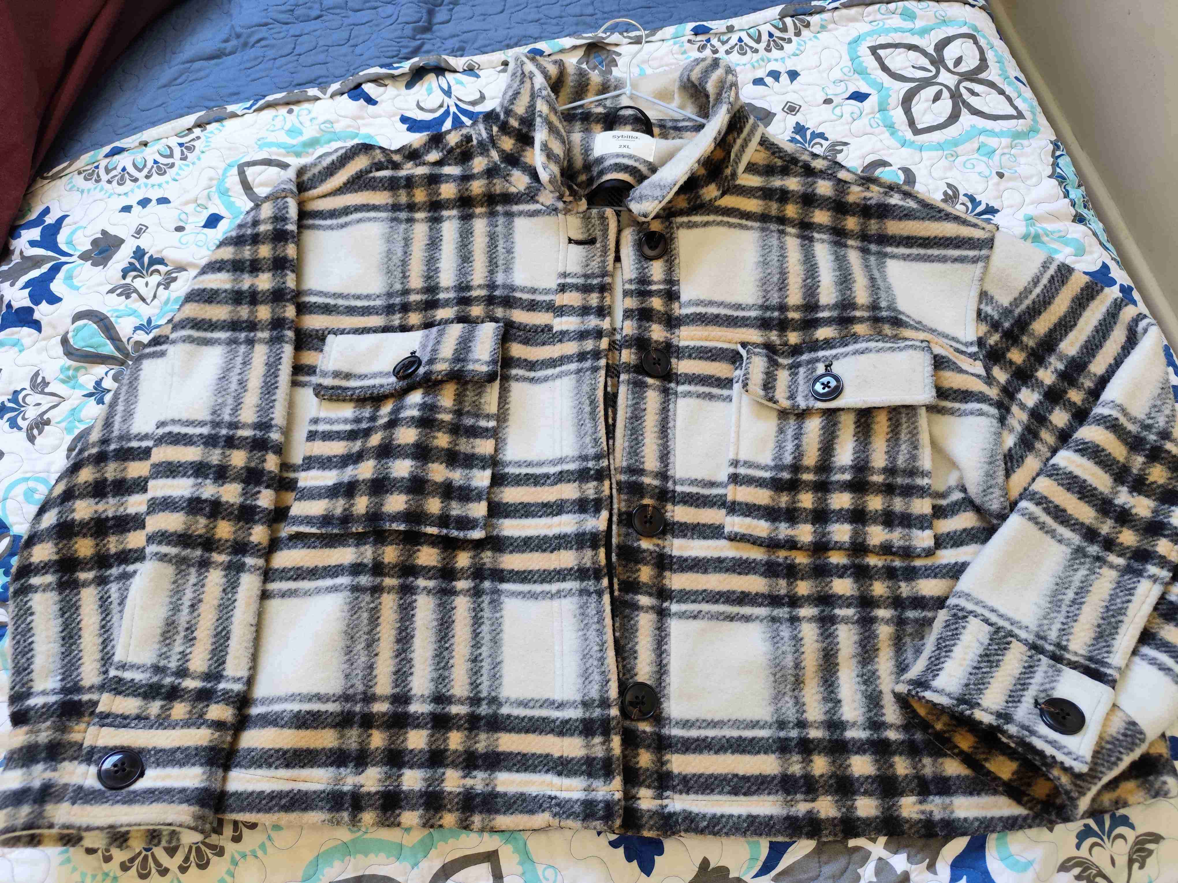 Abrigo de franela a cuadros