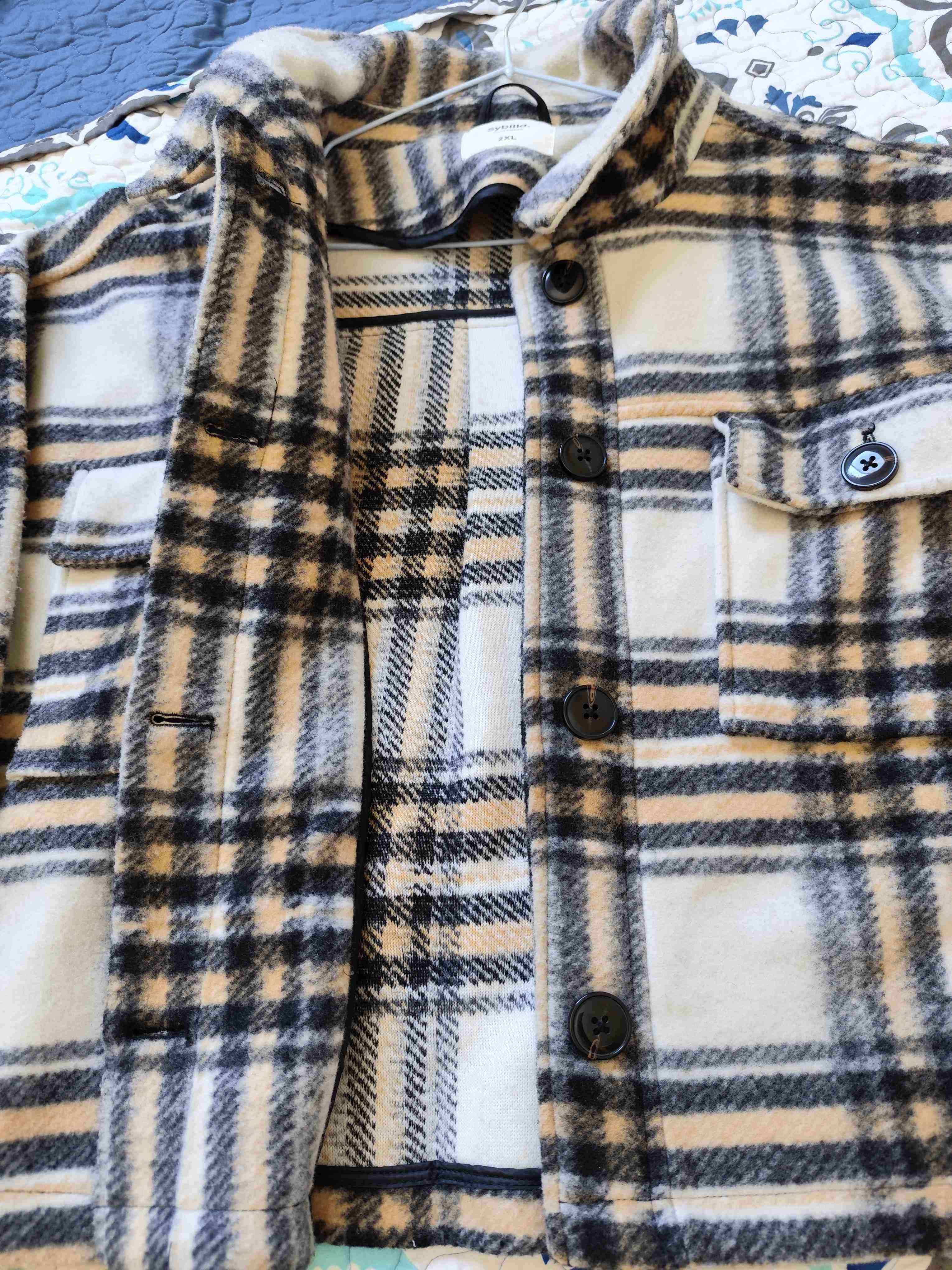 Abrigo de franela a cuadros - miniatura 2