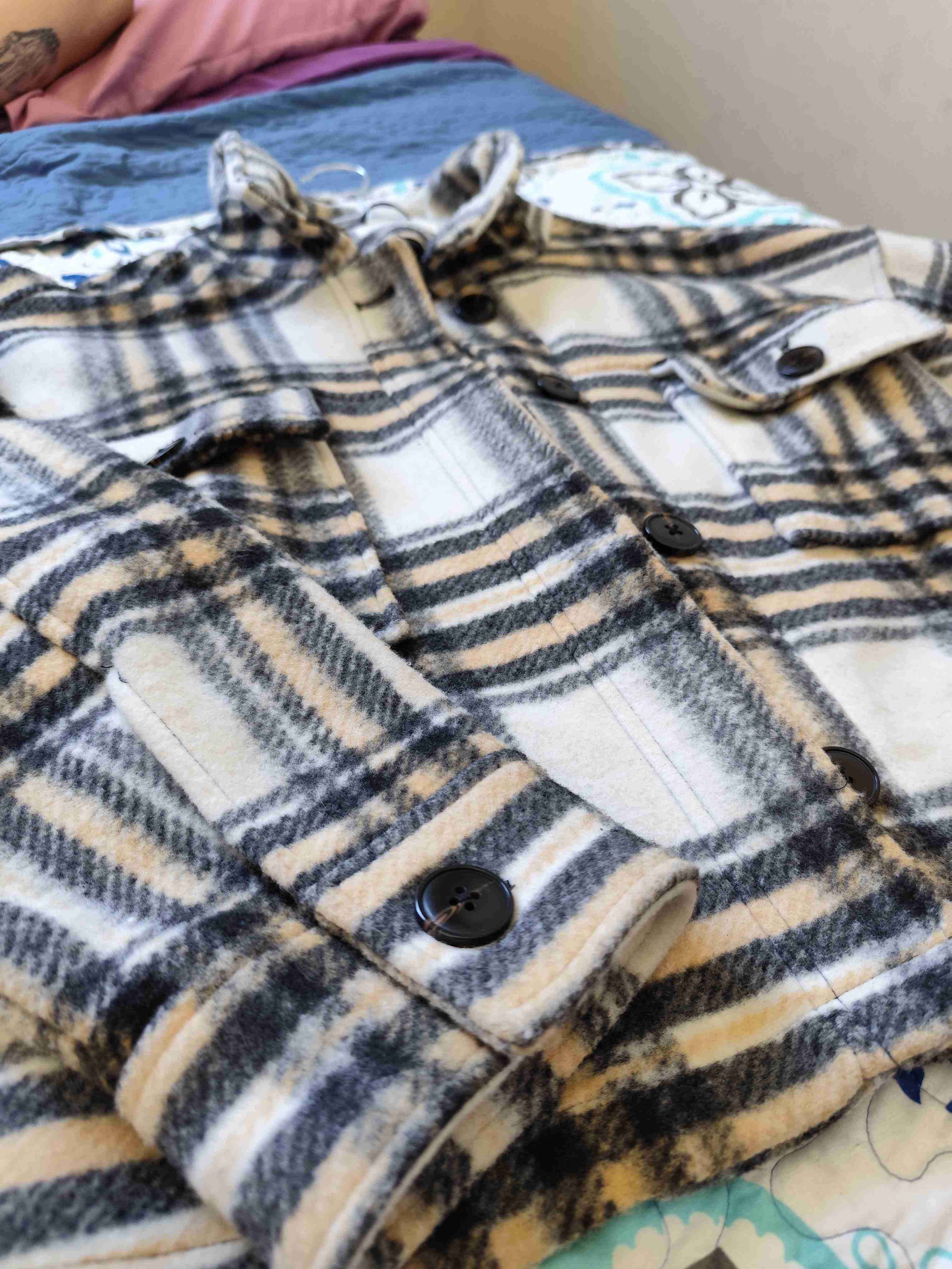 Abrigo de franela a cuadros - miniatura 5