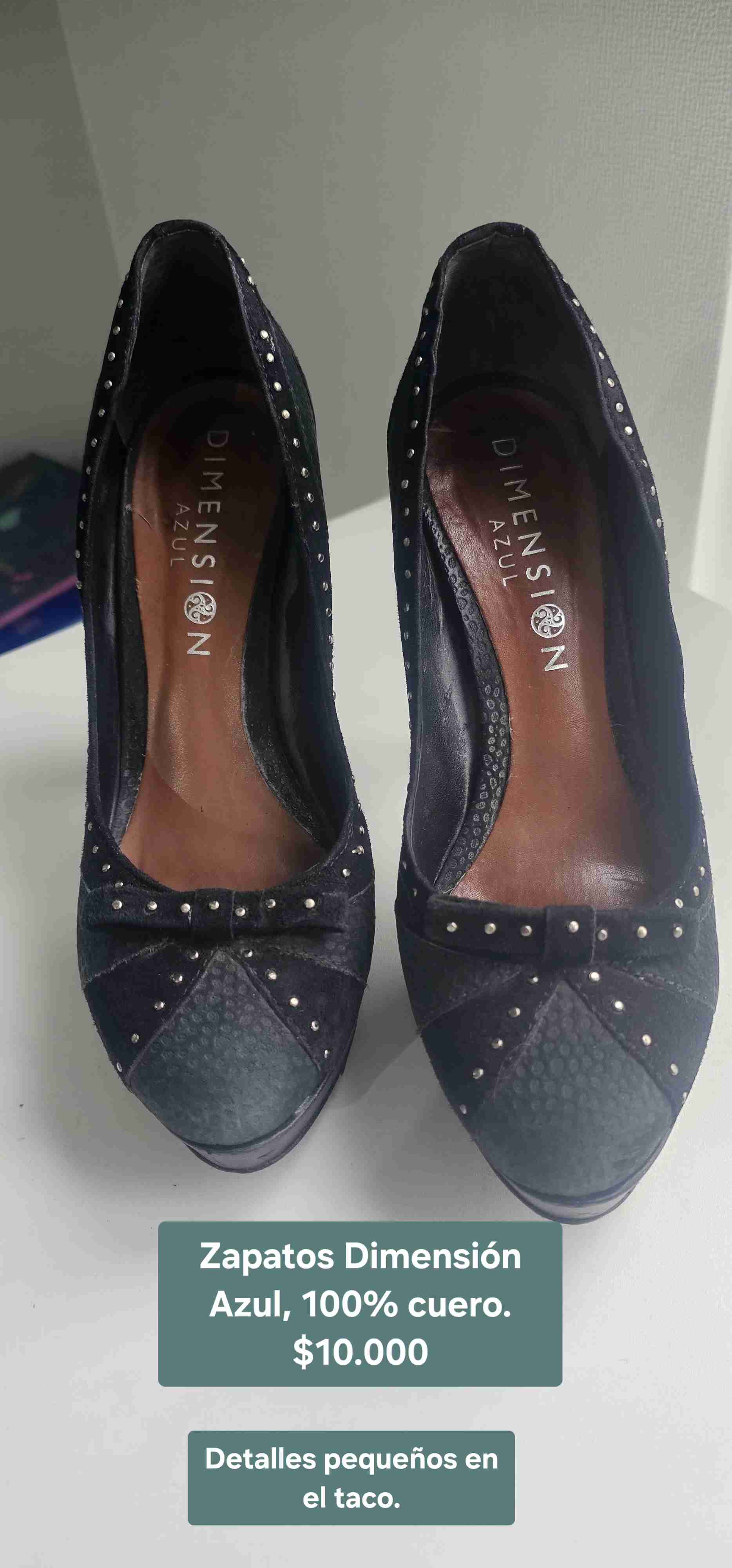 Zapatos azul Dimensión cuero