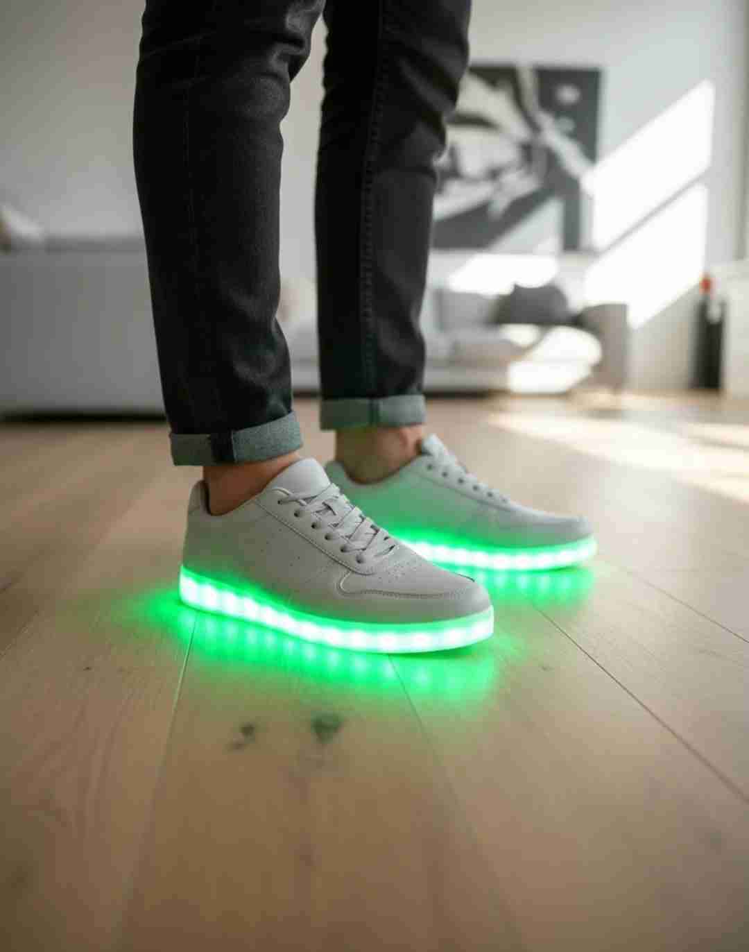 Zapatillas  Urbanas blancas C/Luces LED T: 39/40 - miniatura 2