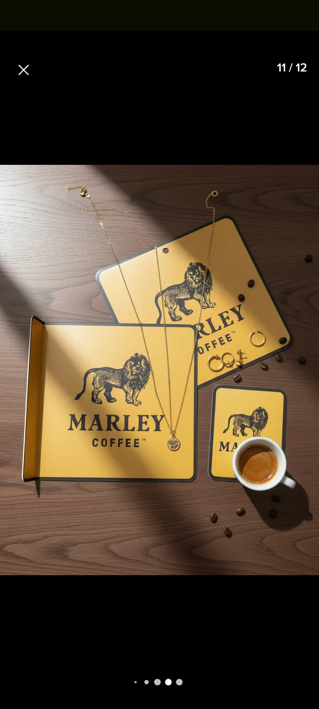 Set 3 Exhibidores Marley Coffee amarillo - miniatura 2