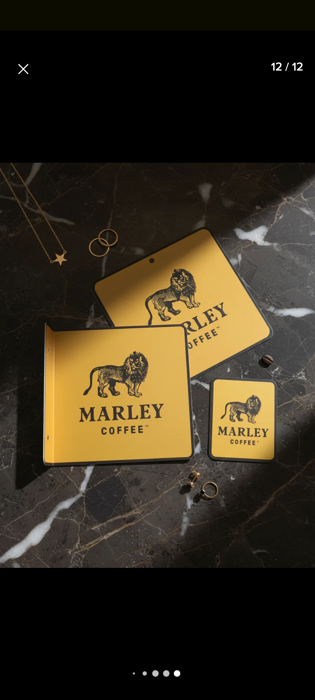 Set 3 Exhibidores Marley Coffee amarillo - miniatura 3