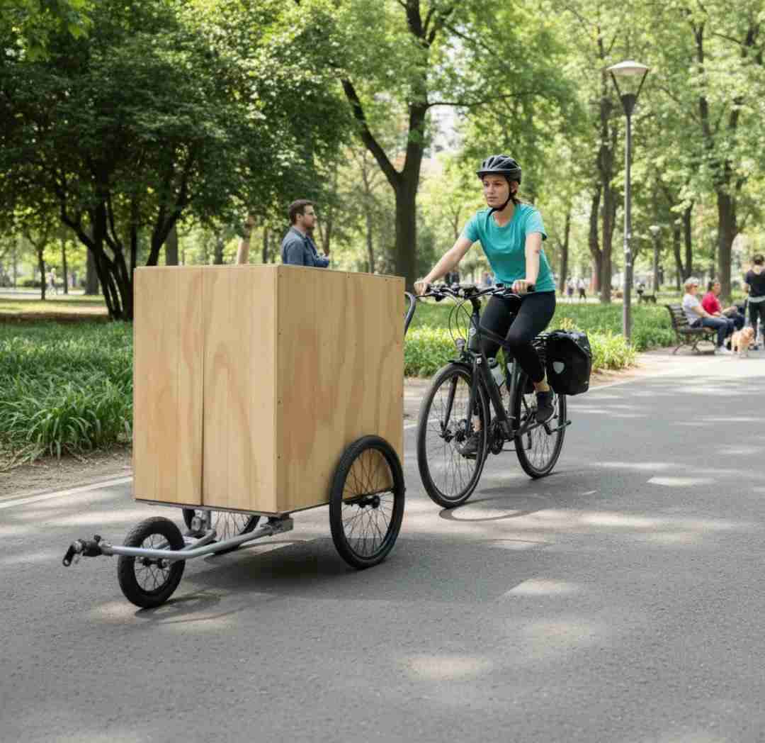 Remolque de bicicleta con caja - miniatura 2