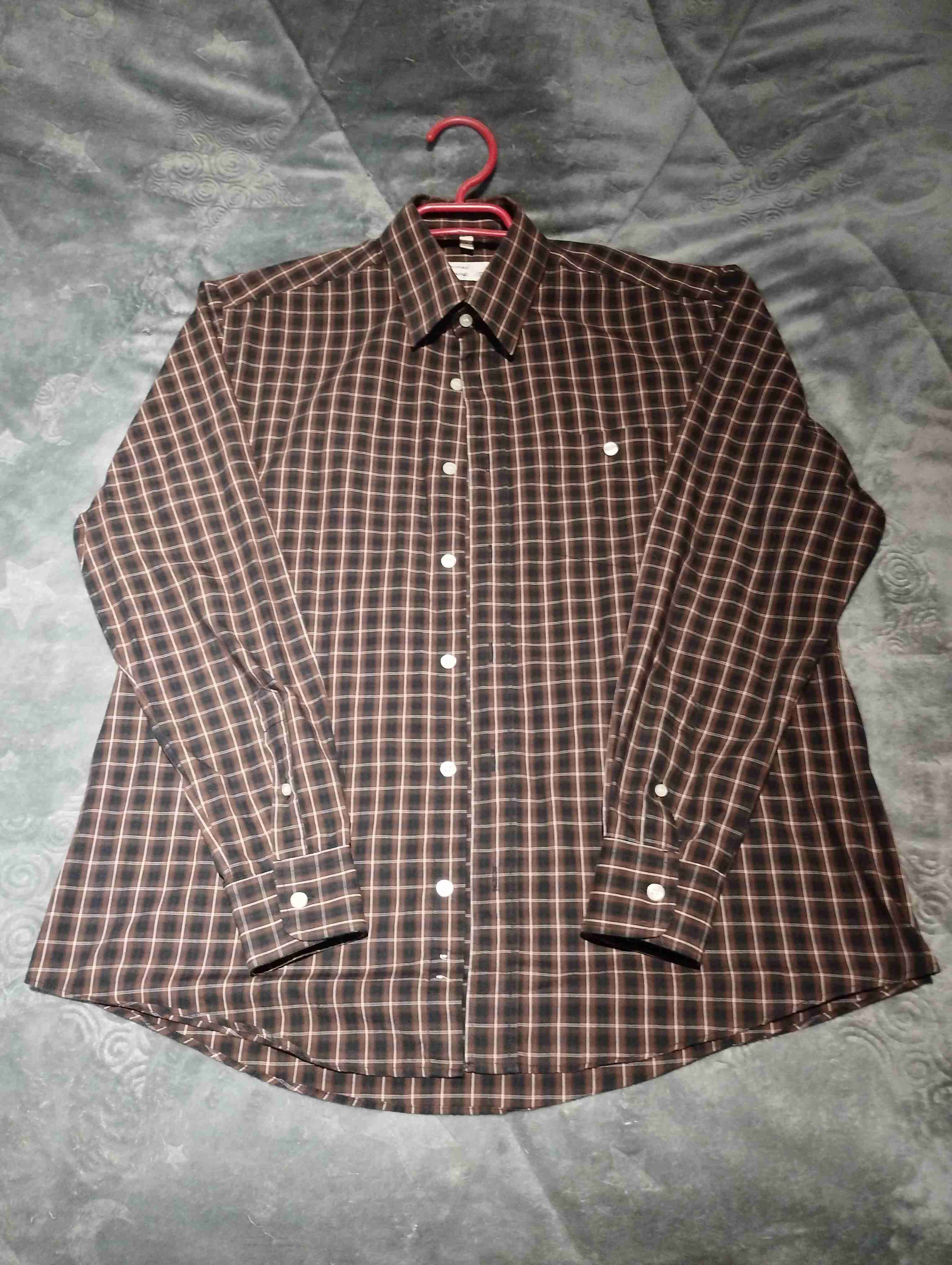 Camisa a cuadros marrón