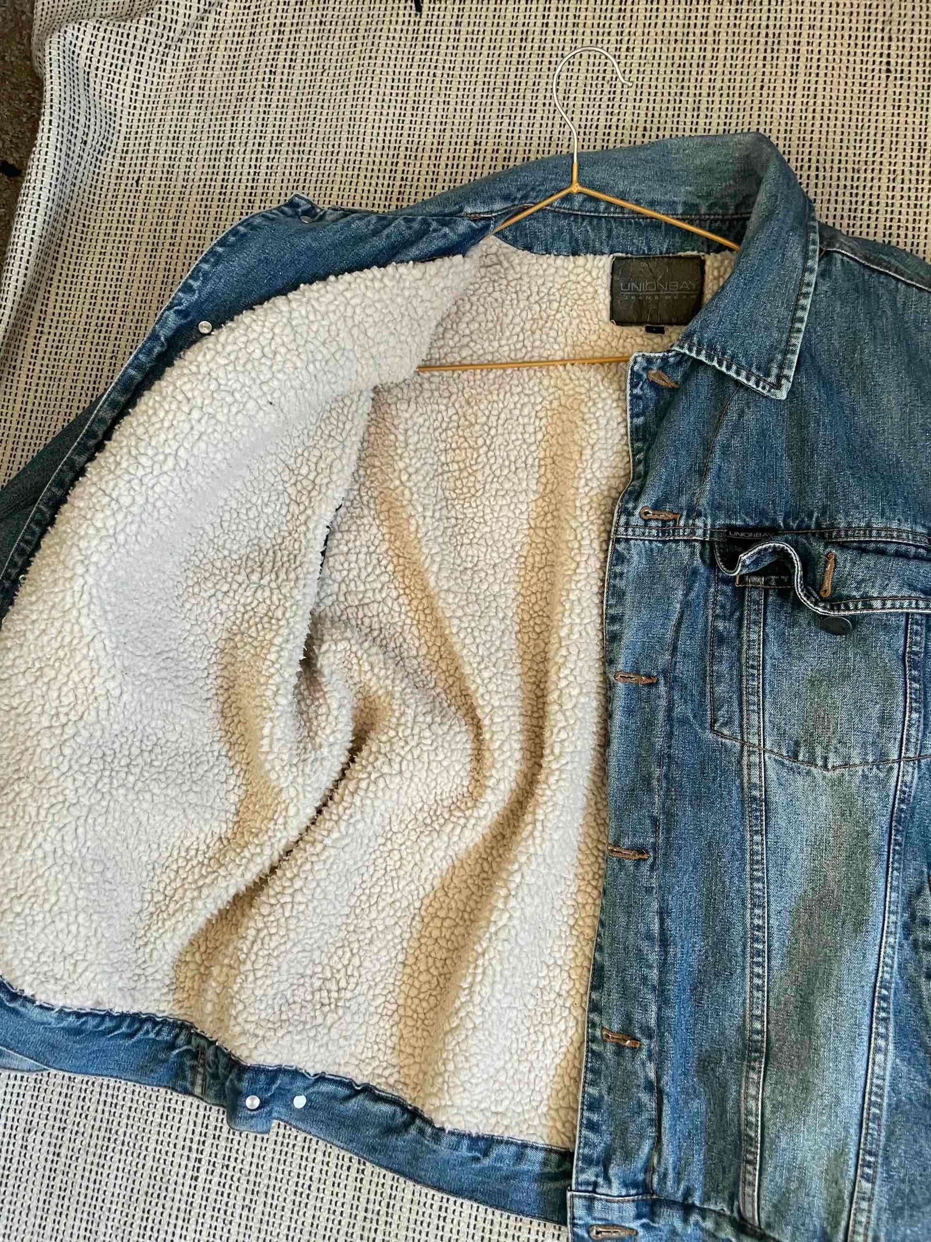Chaqueta de mezclilla azul vintage con chiporro - miniatura 2