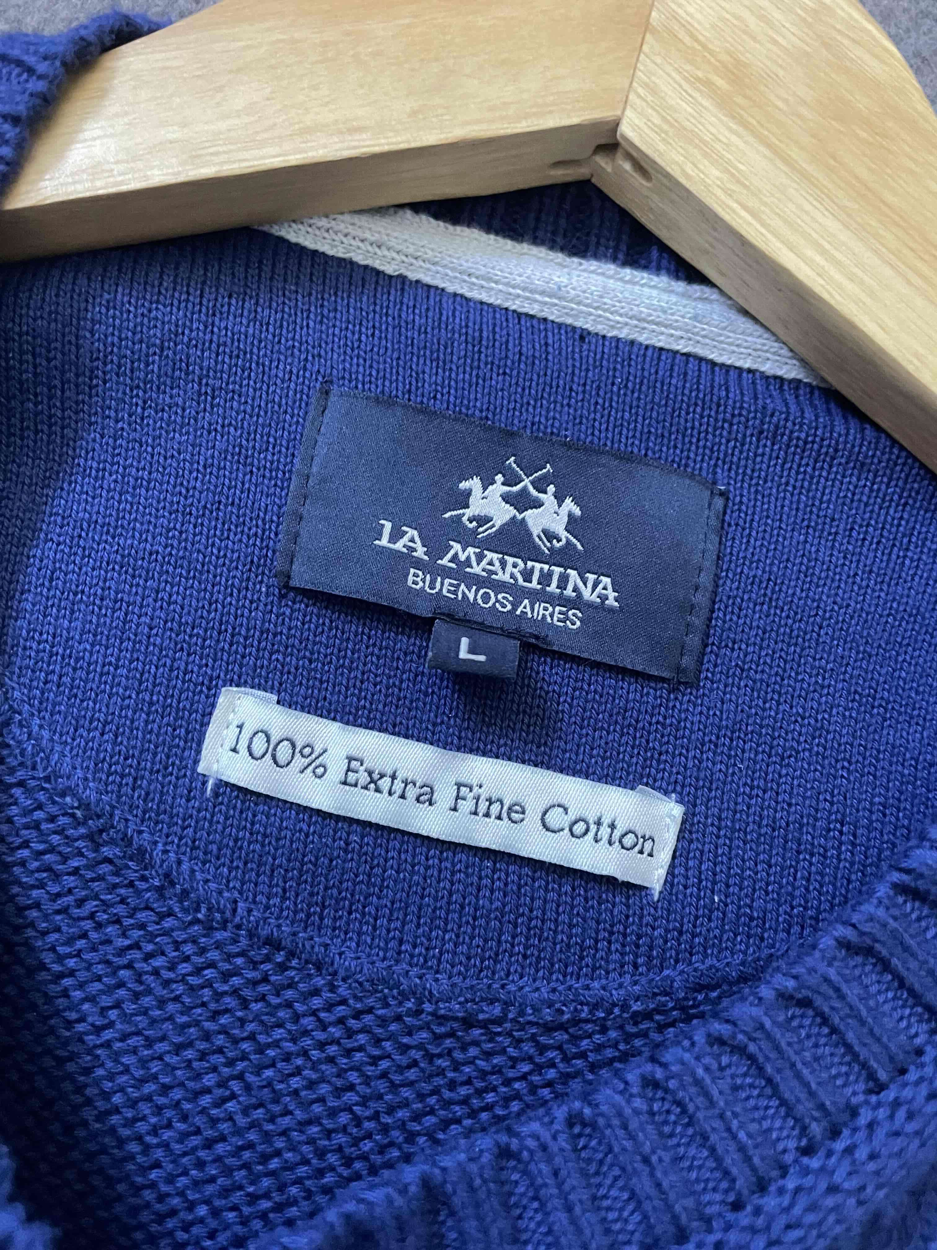 Sweater chaleco la Martina azul L - miniatura 3