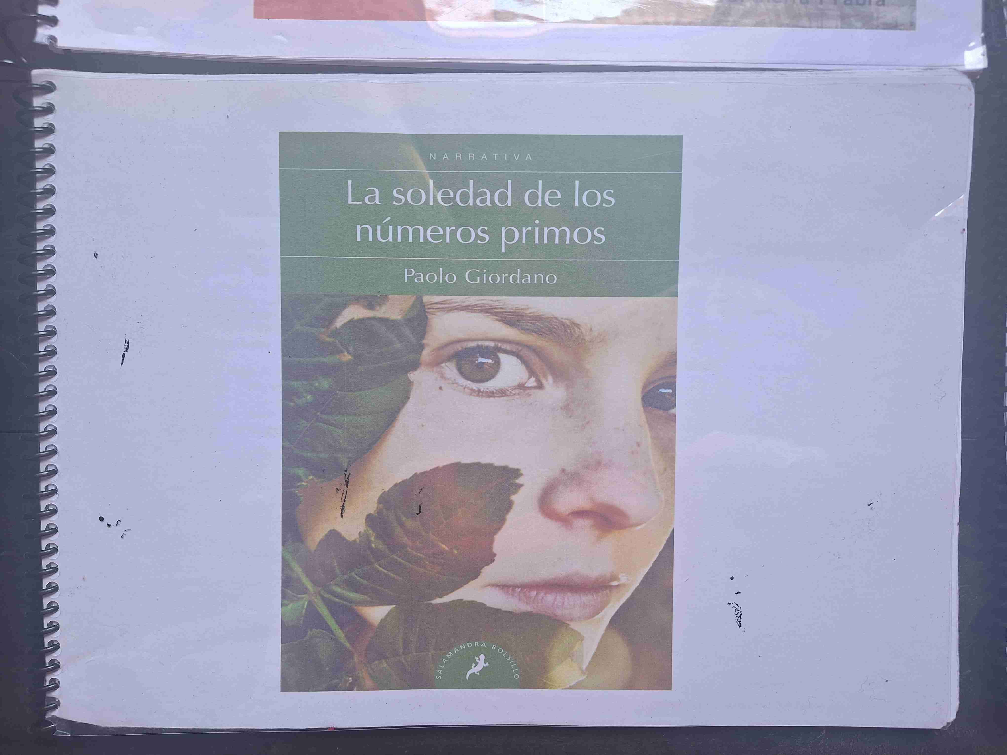 Libro fotocopiado La soledad de los números primos