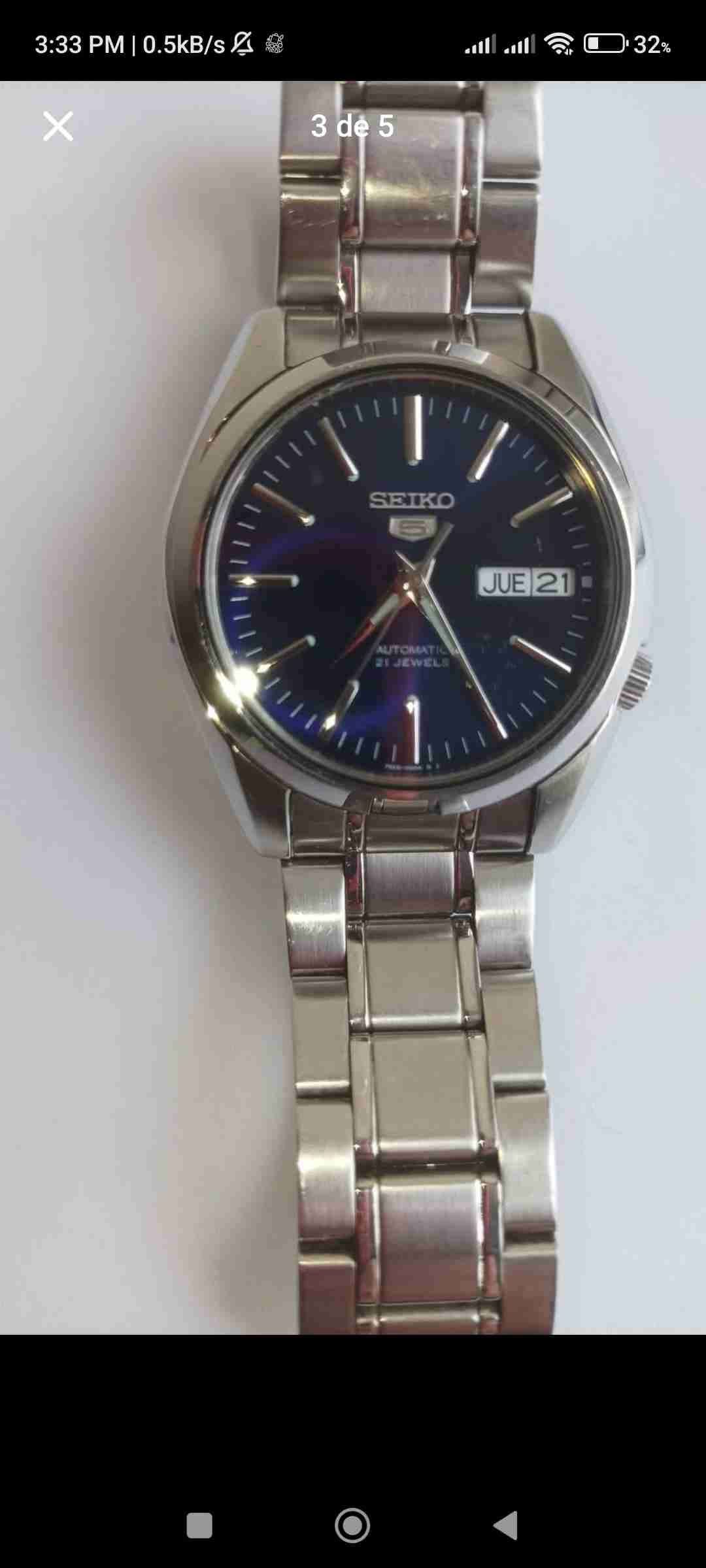 Reloj automático Seiko metálico - miniatura 2