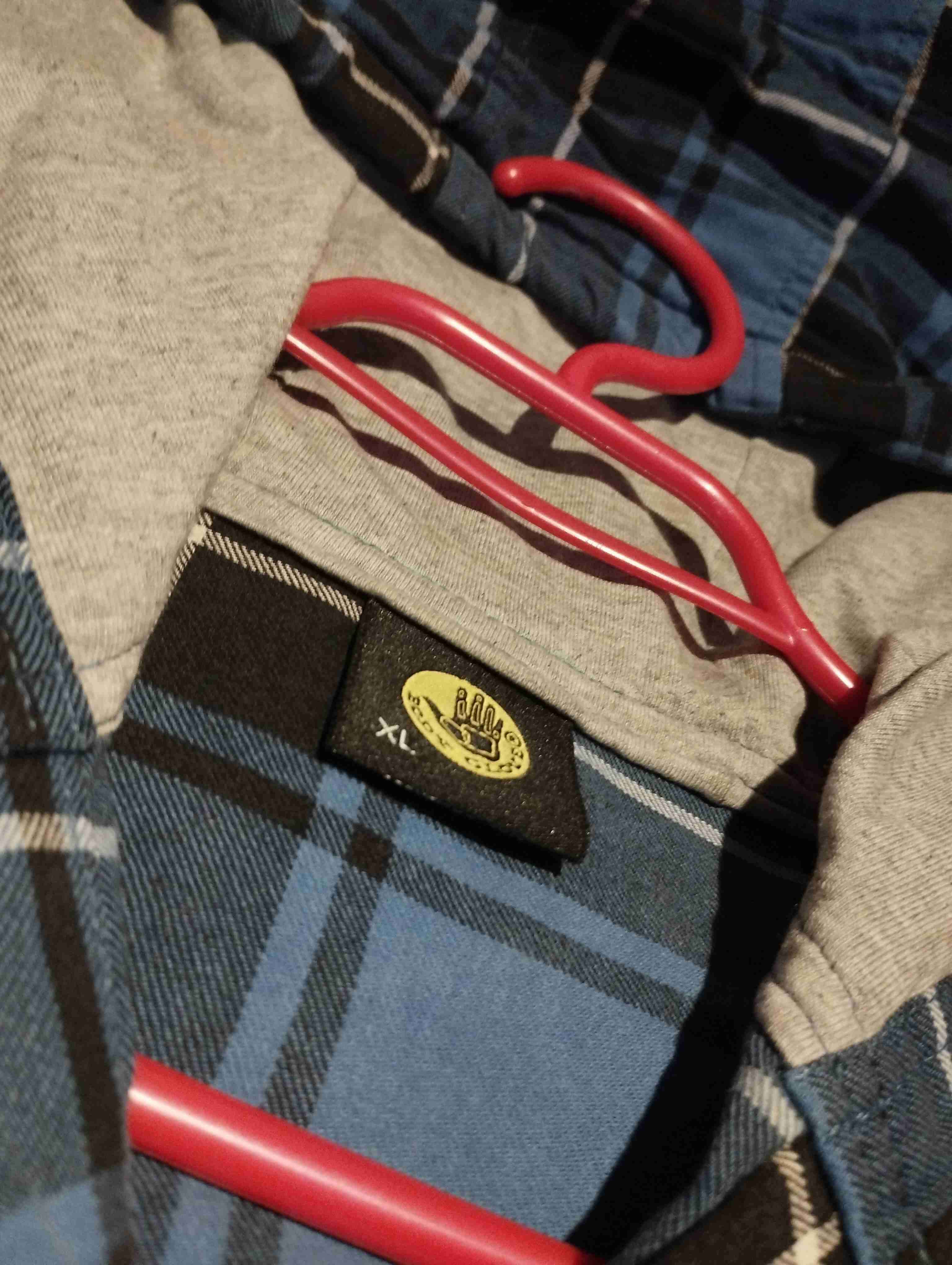 Camisa con capucha cuadros azules - miniatura 2