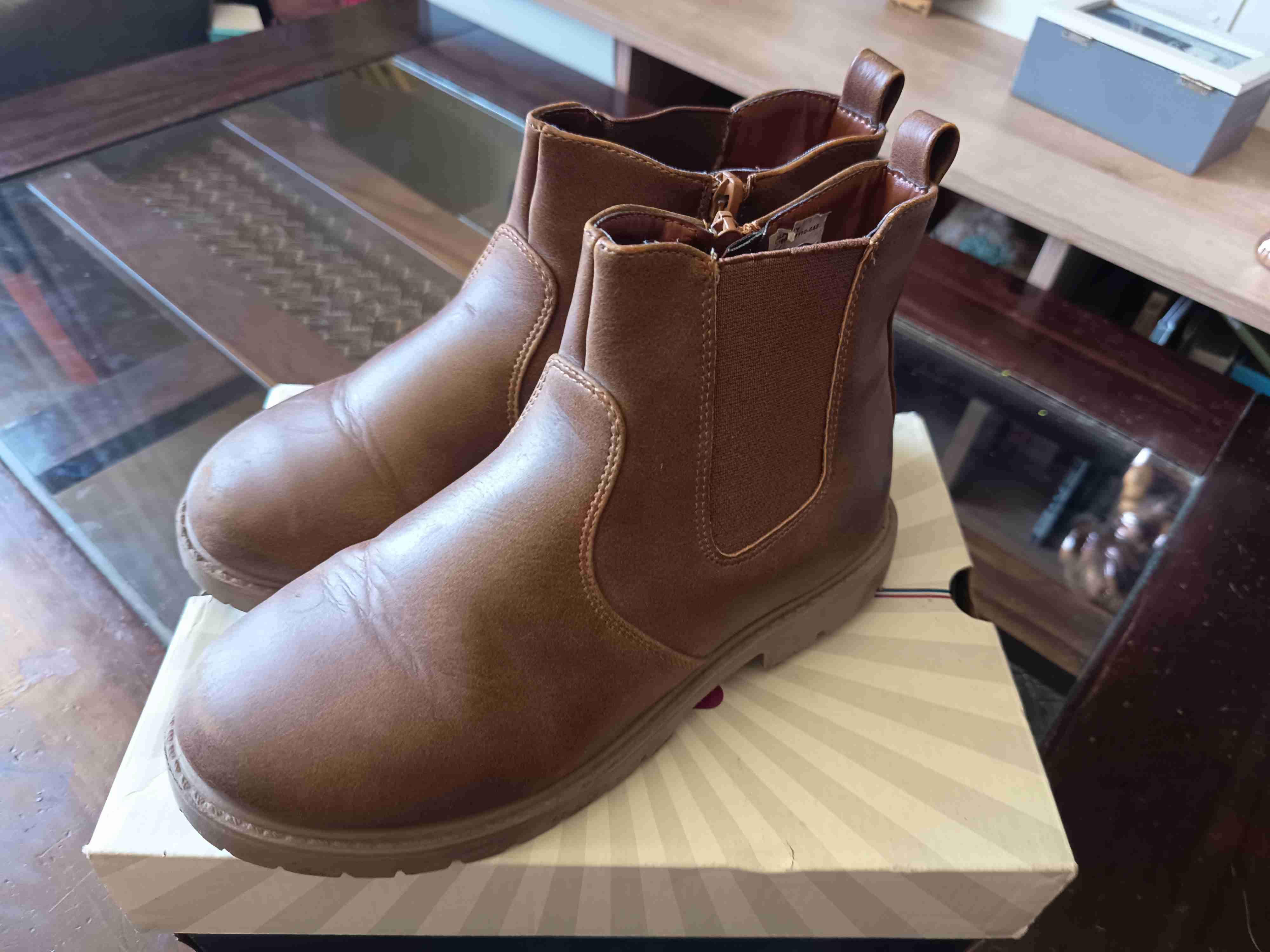 Botines marrones de cuero