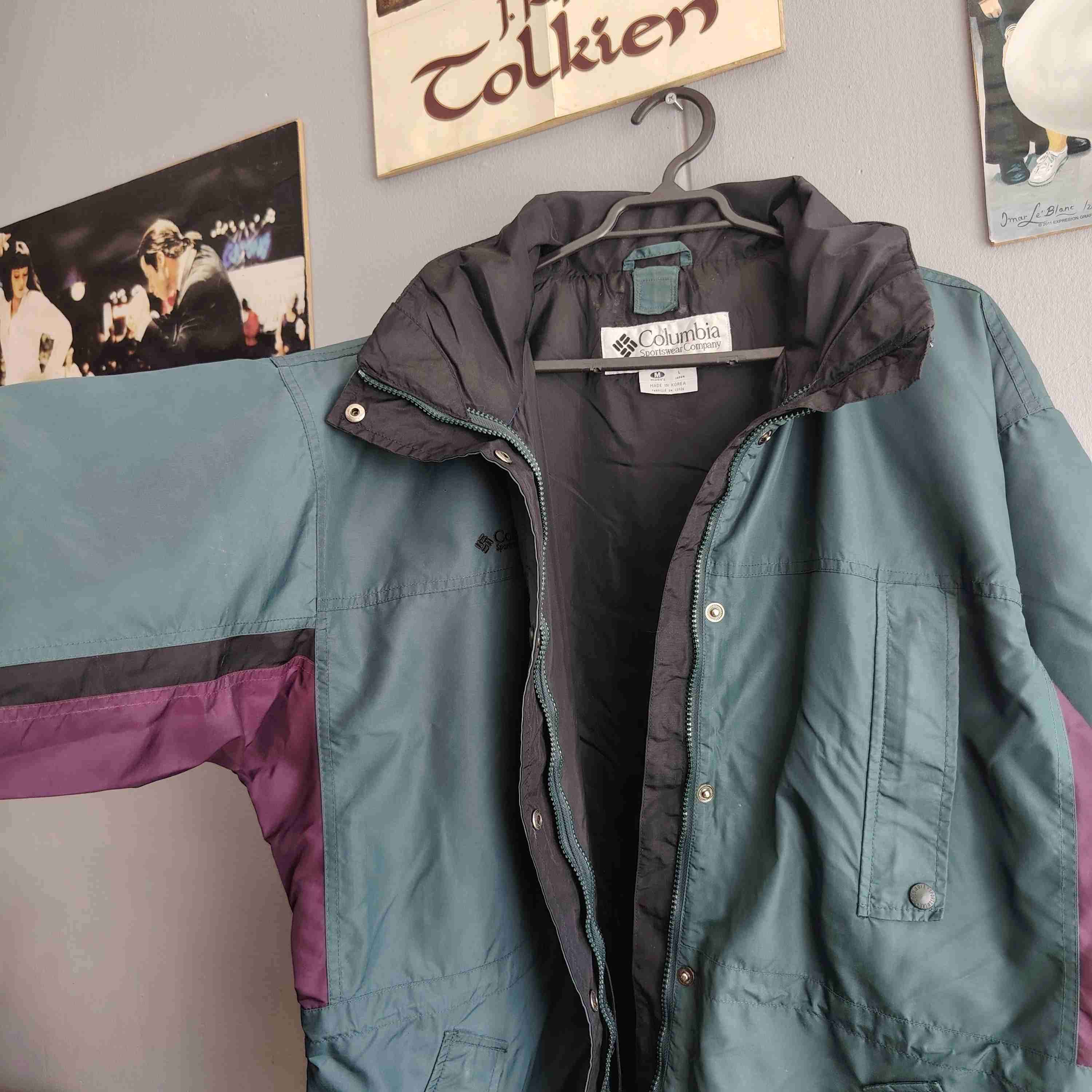 Parka Columbia verde y morada - miniatura 2