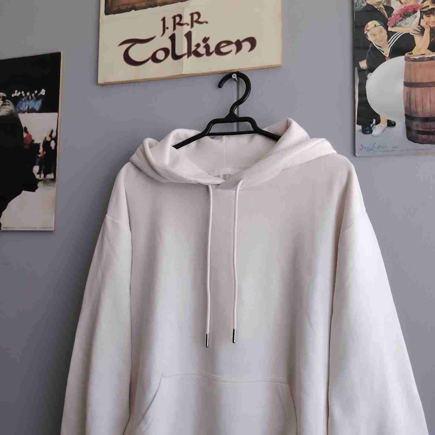 Polerón blanco con capucha HyM