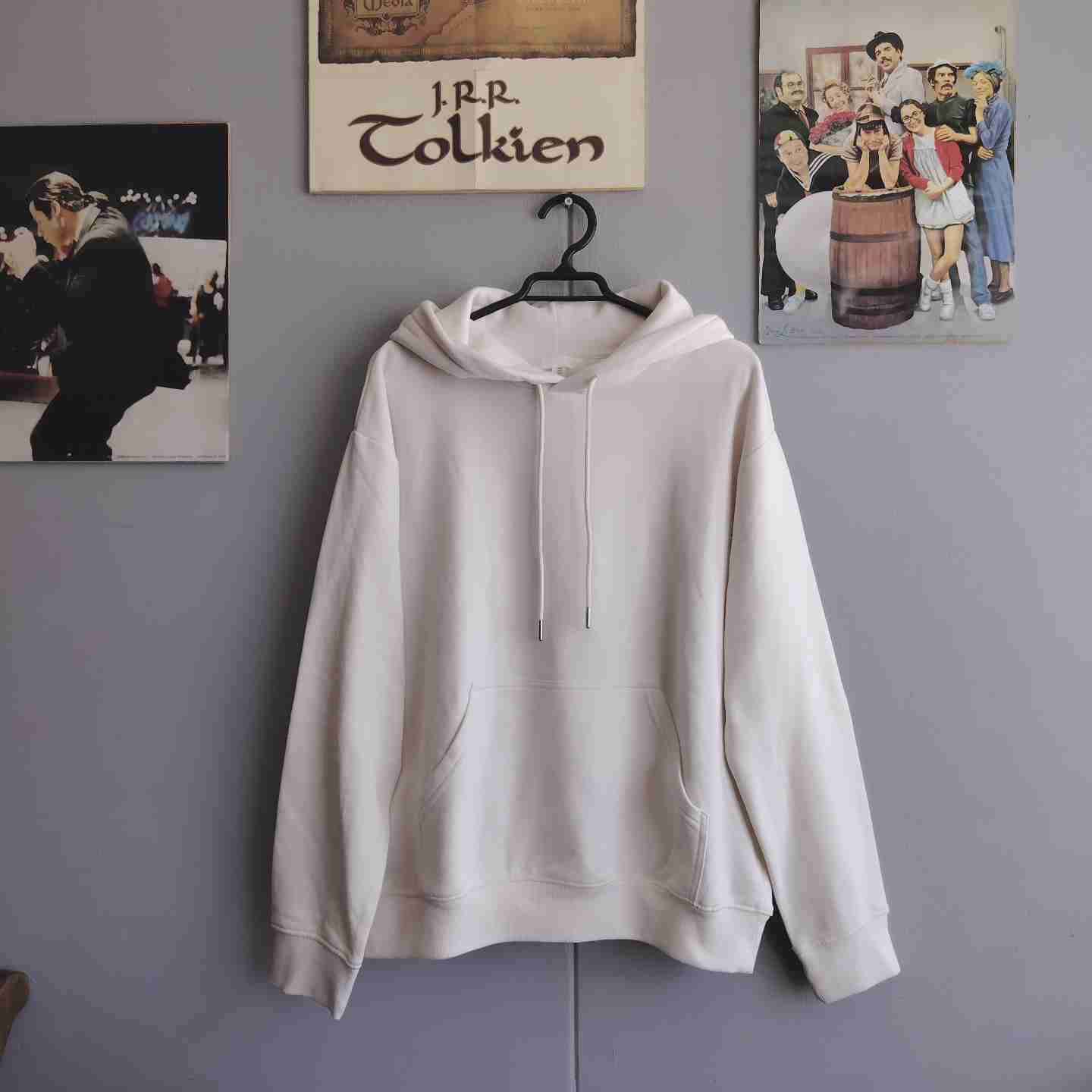 Polerón blanco con capucha HyM - miniatura 4