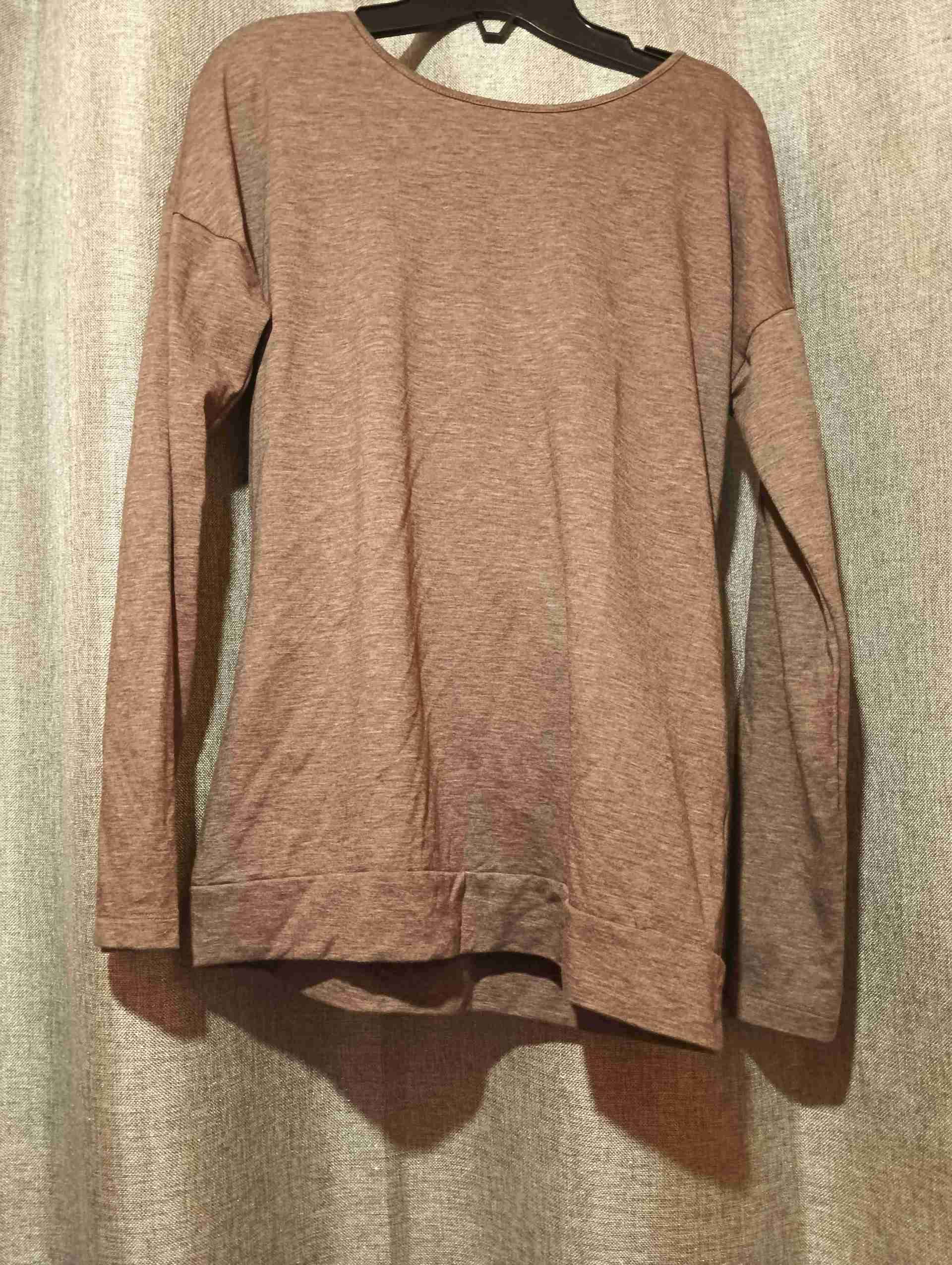 Polera café claro manga larga - miniatura 2