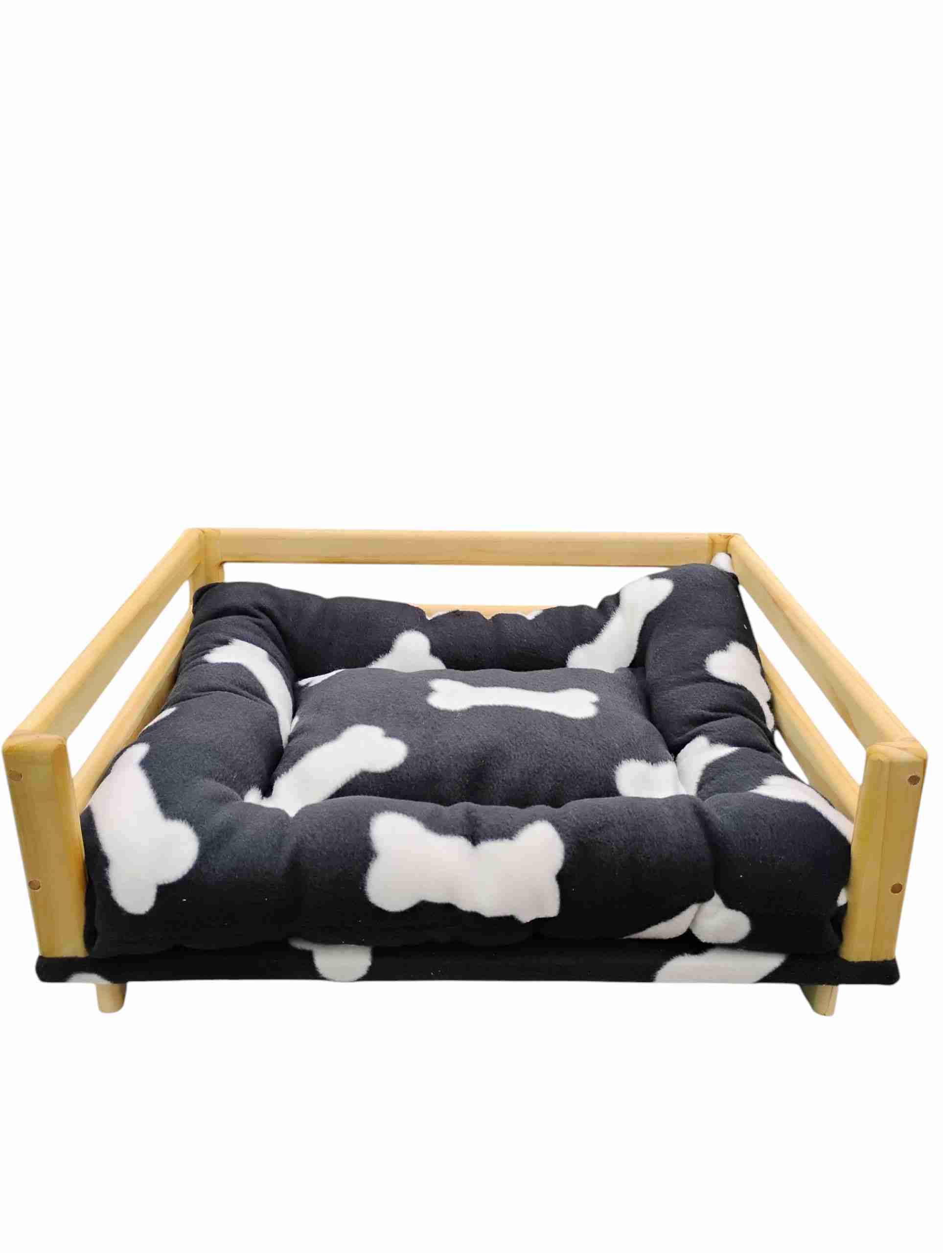 Cama para mascotas rosa con huellas - miniatura 5