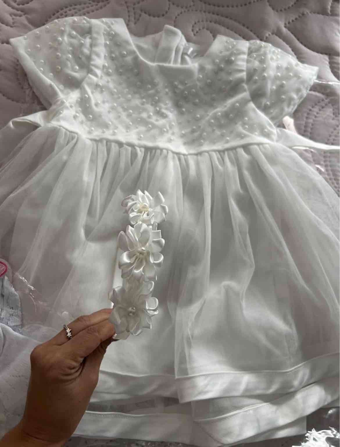 Vestido de bautizo blanco - miniatura 2