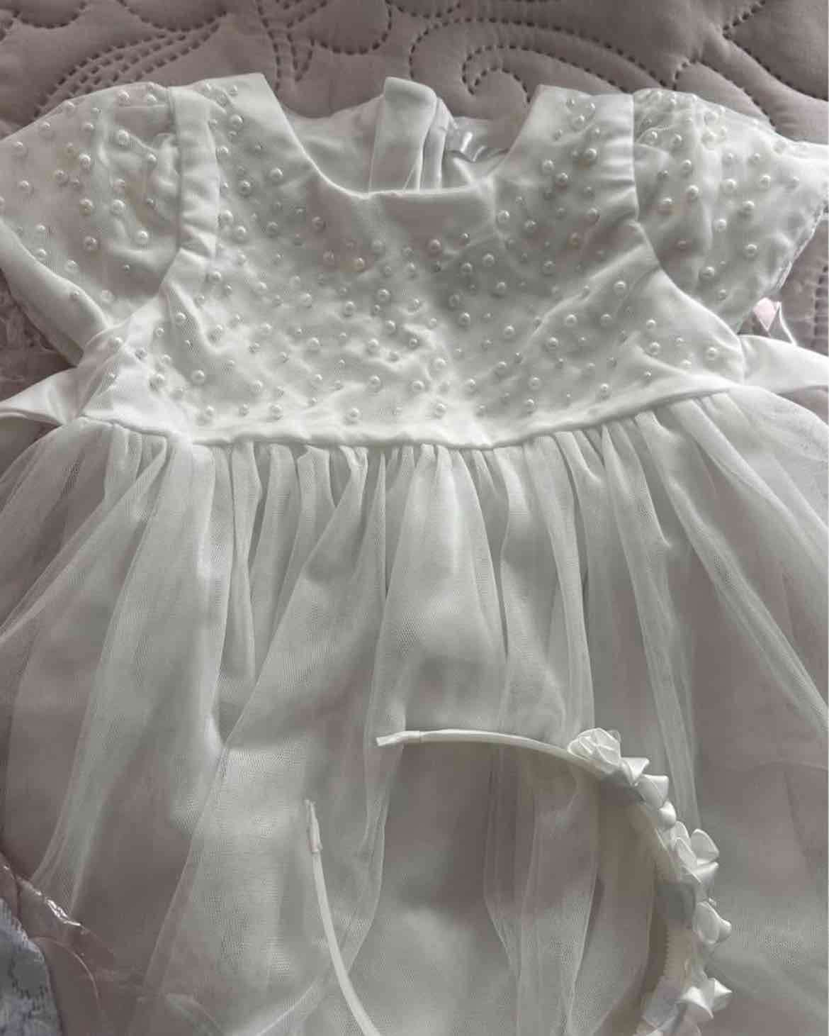 Vestido de bautizo blanco - miniatura 3