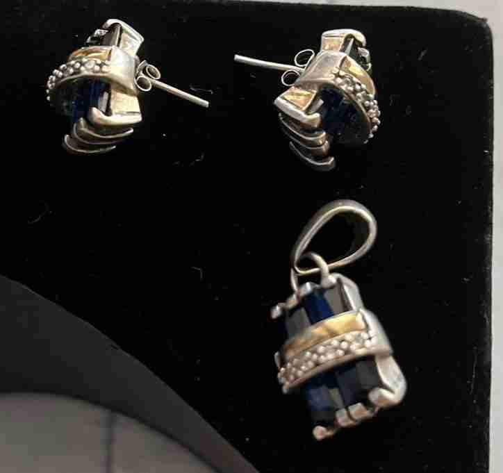 Set de joyería de plata con oro - miniatura 2