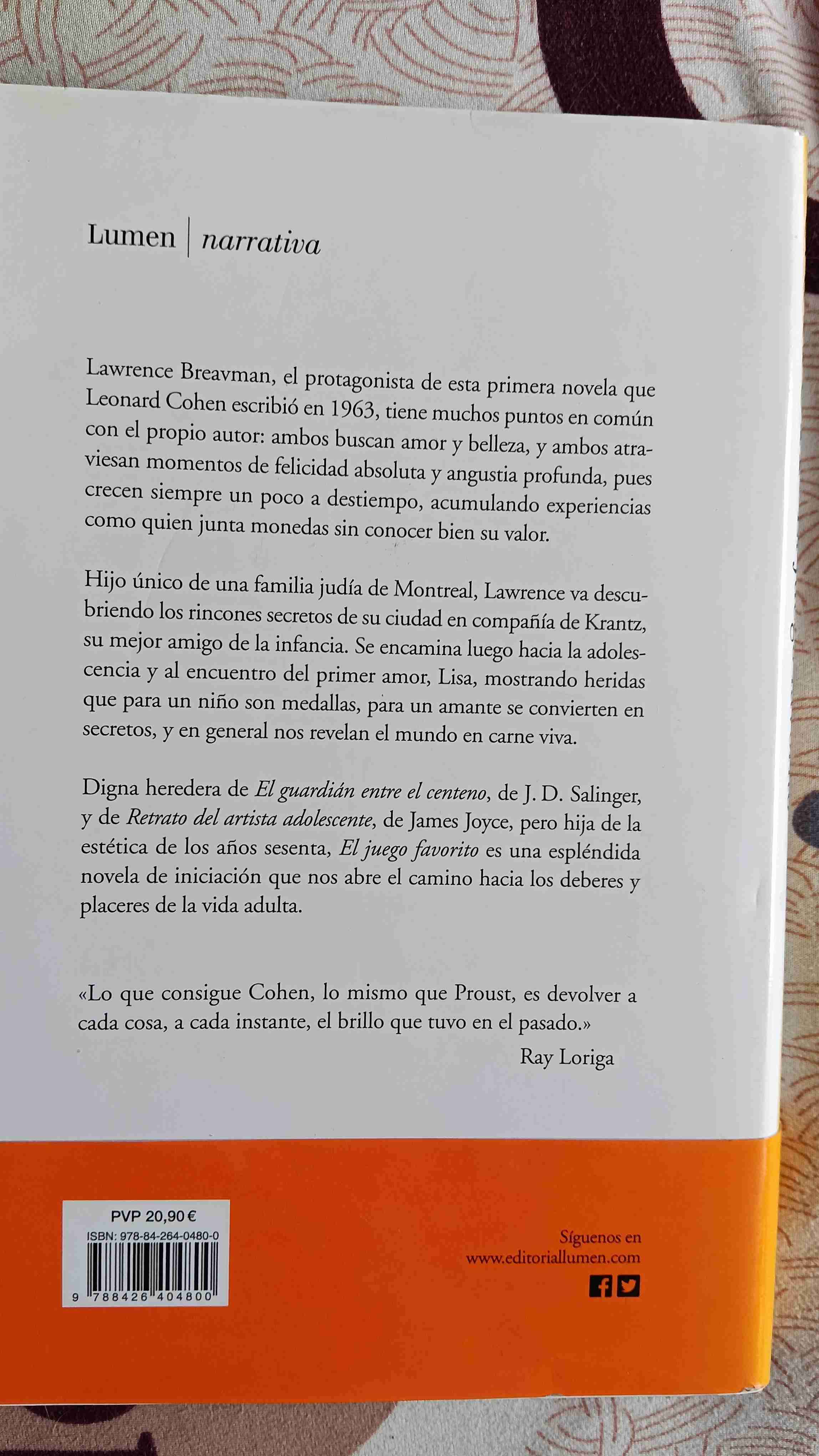 'El juego favorito', de Leonard Cohen - miniatura 2