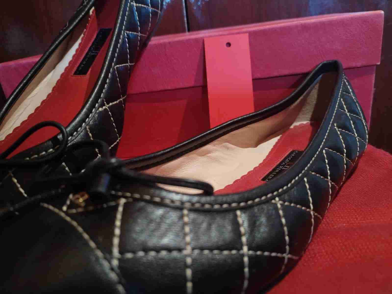 Bailarinas  Ch cuero negras en cuadrillé - miniatura 2