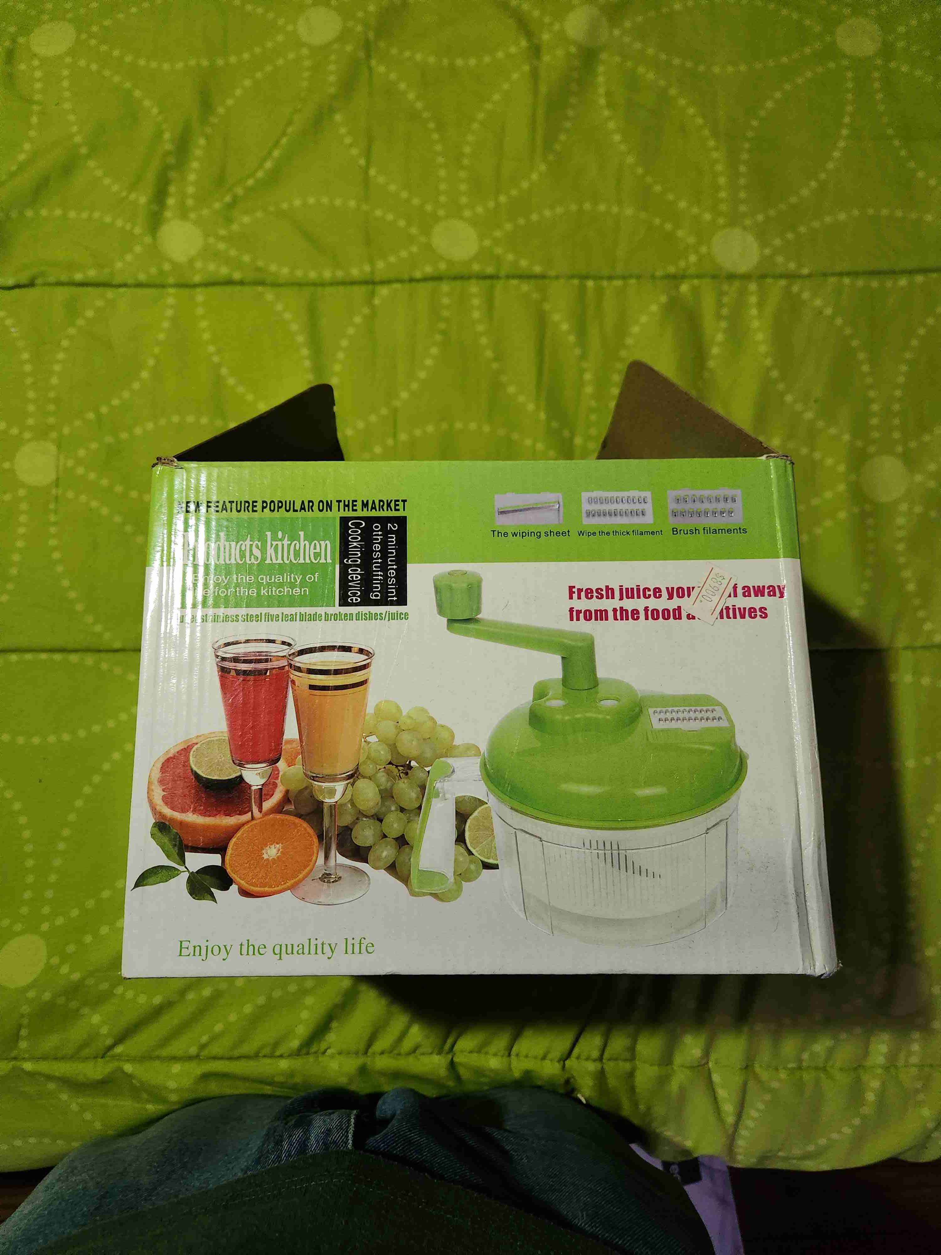 Exprimidor manual verde