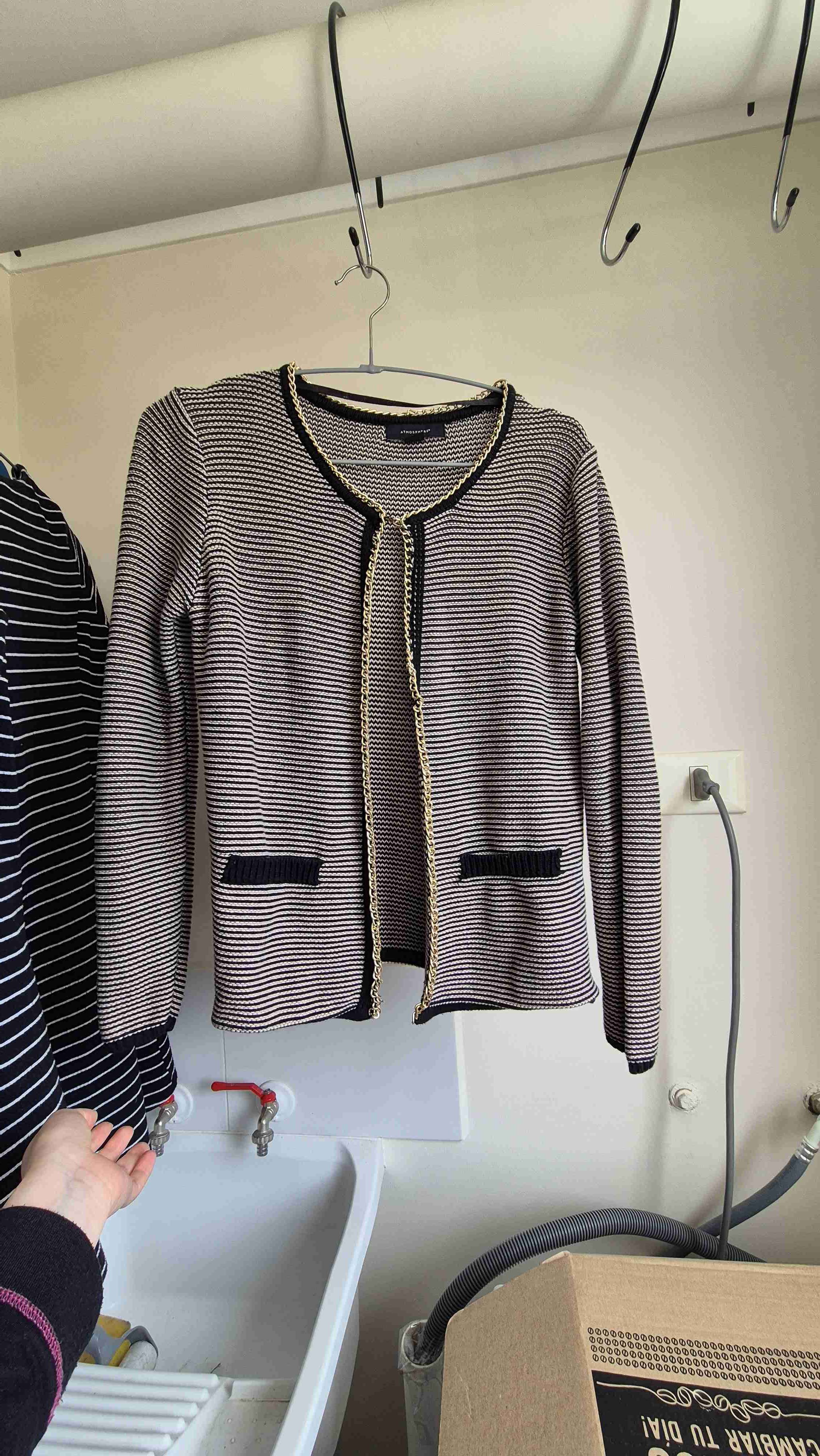 Chaqueta de punto rayada