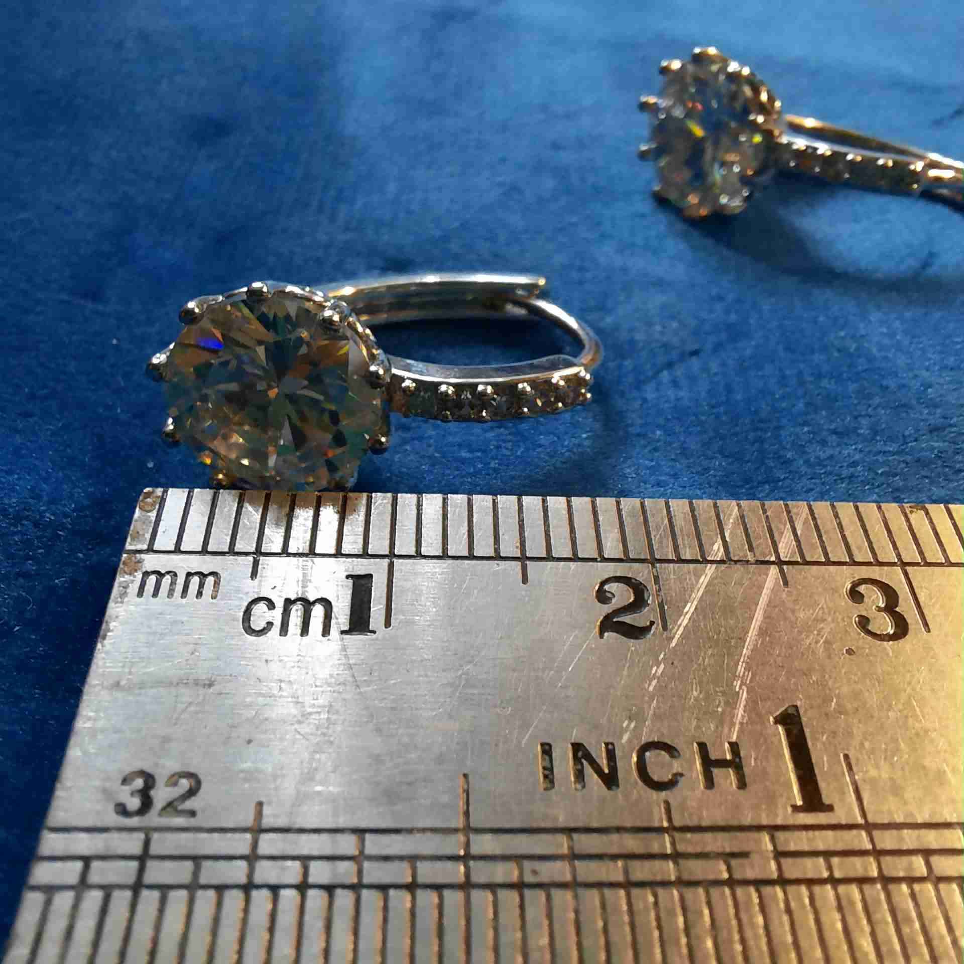 Aros de plata brillantes - miniatura 2