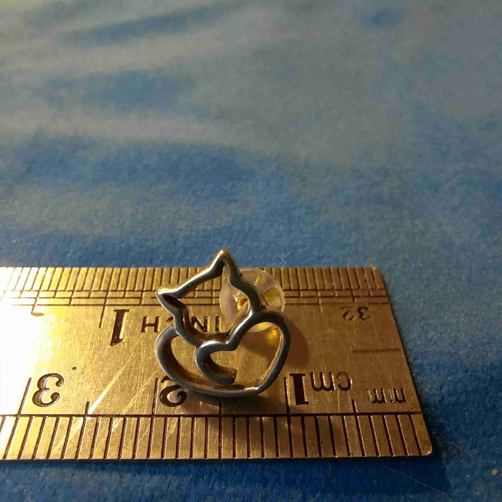 Aros forma de gato de plata - miniatura 2