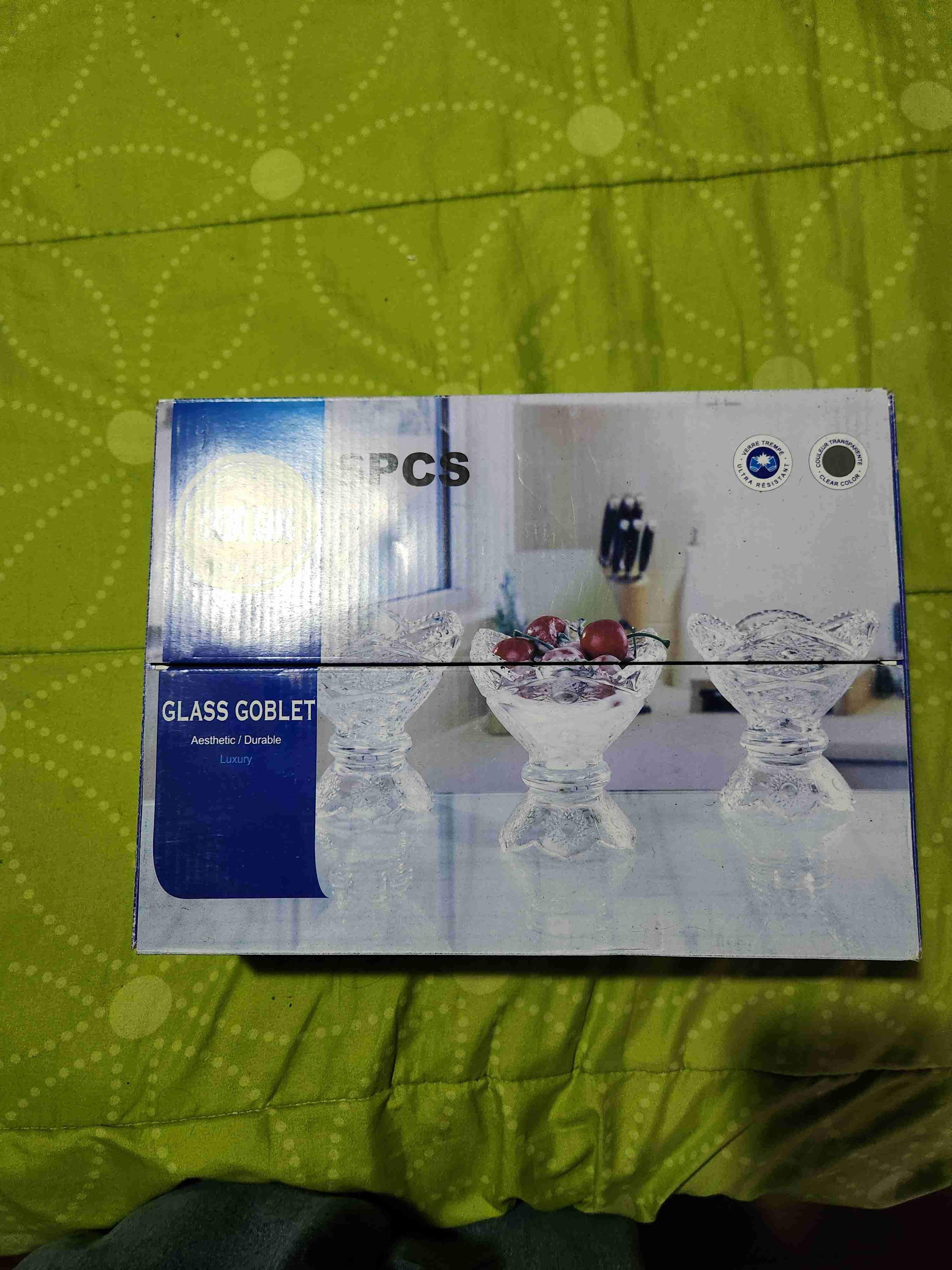 Set de copas de vidrio