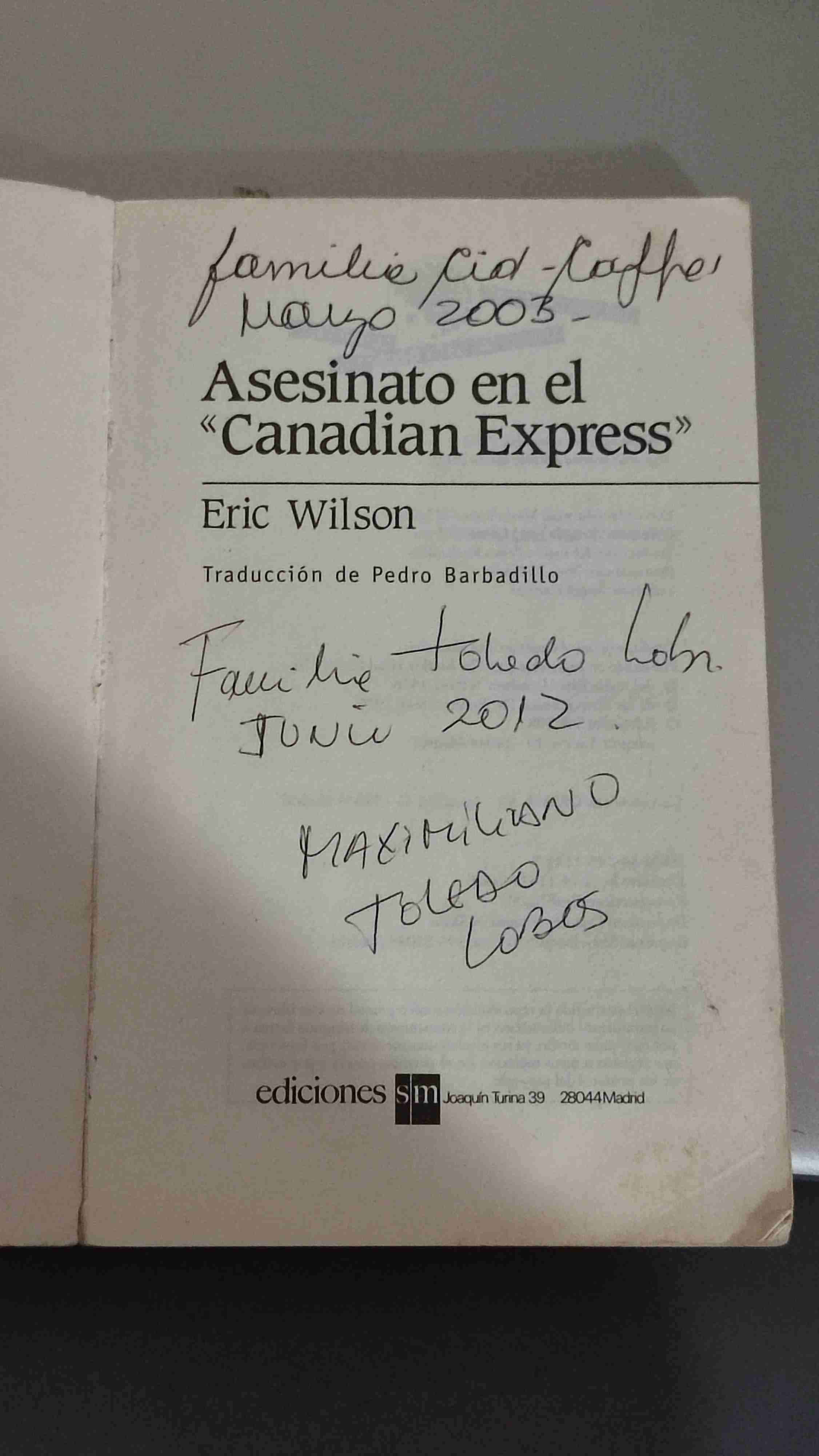 Libro Asesinato en el Canadian Express - miniatura 4
