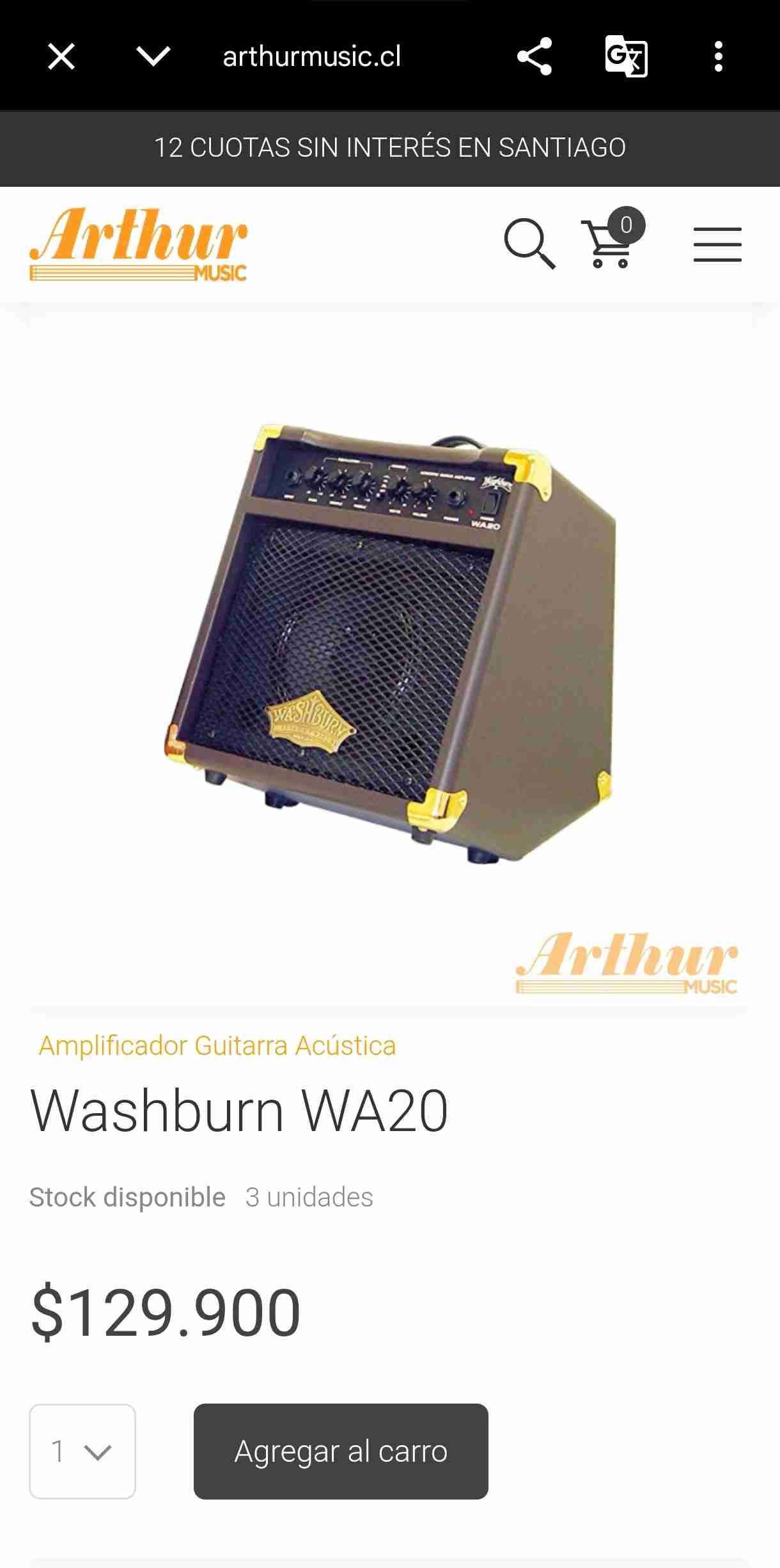Amplificador guitarra acústica Washburn - miniatura 6