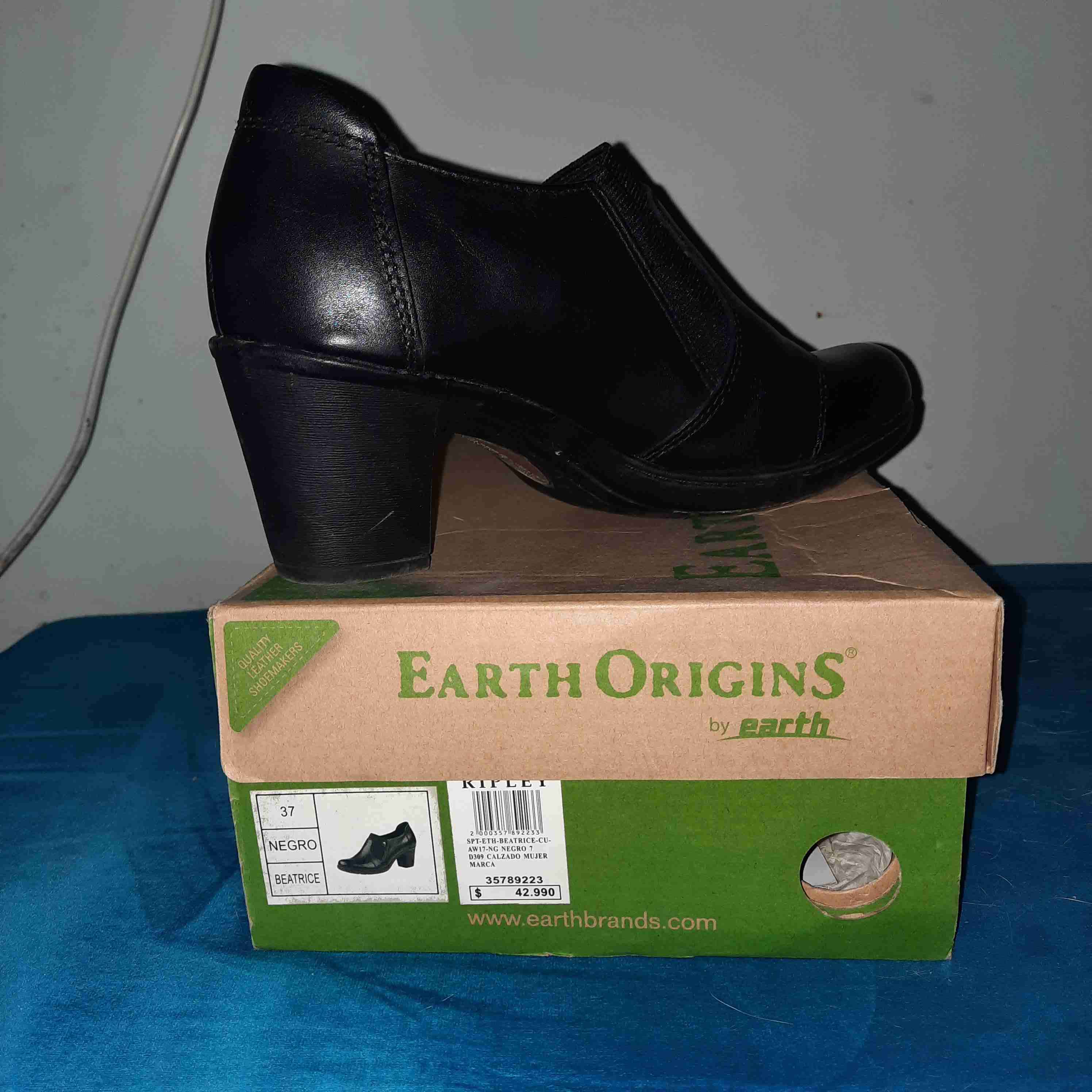 Zapato de cuero negro Earth Origins - miniatura 2