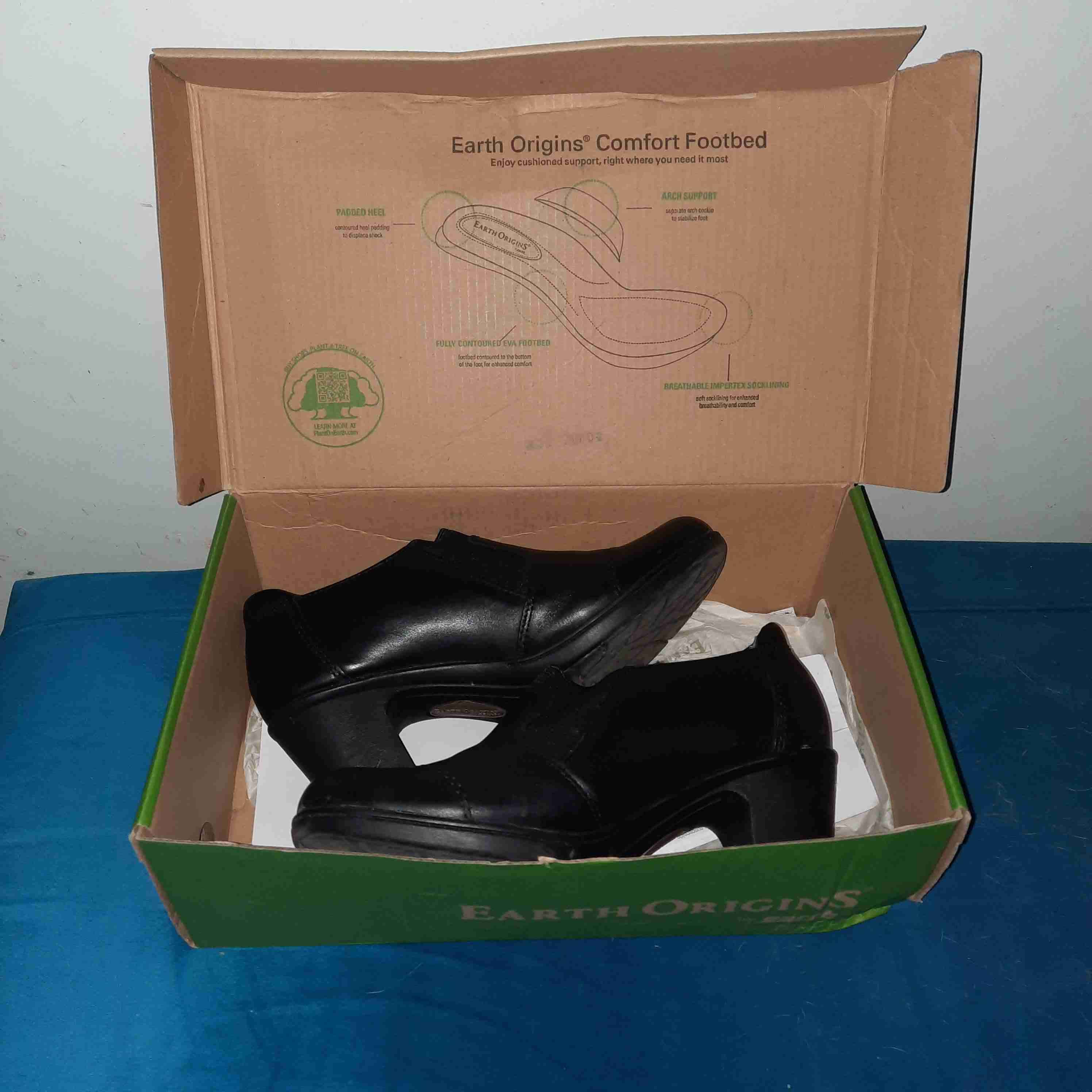 Zapato de cuero negro Earth Origins - miniatura 3