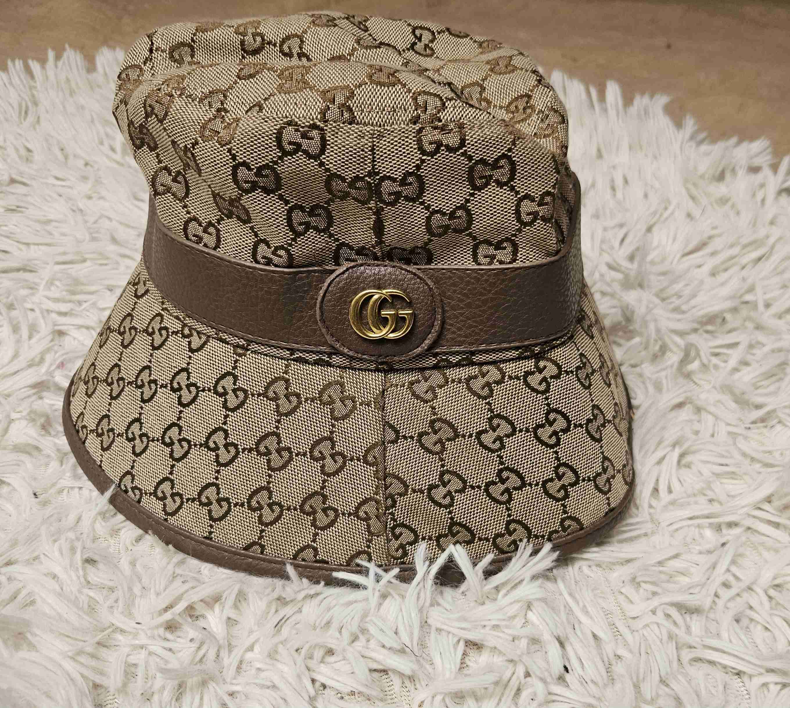 Sombrero bucket beige con logo - miniatura 2