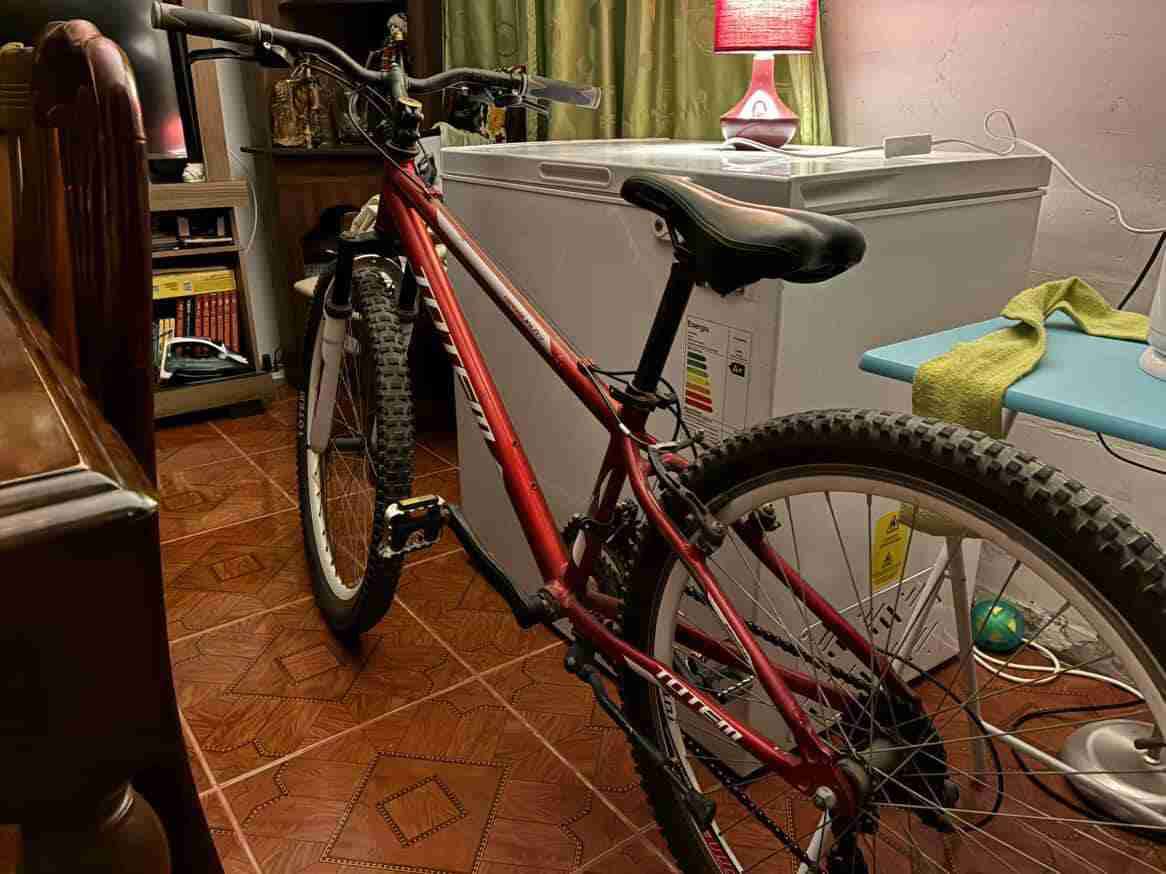 Bicicleta de montaña roja - miniatura 2