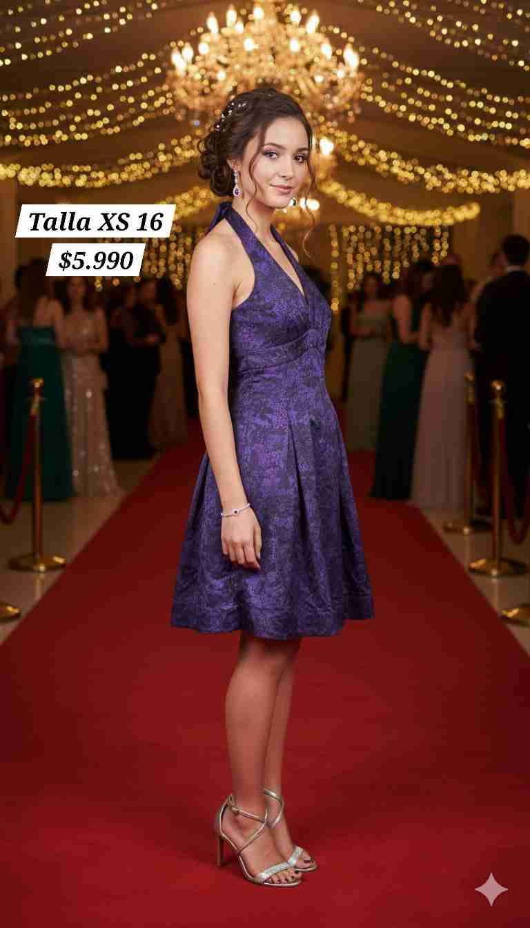 Vestido de fiesta morado T XS