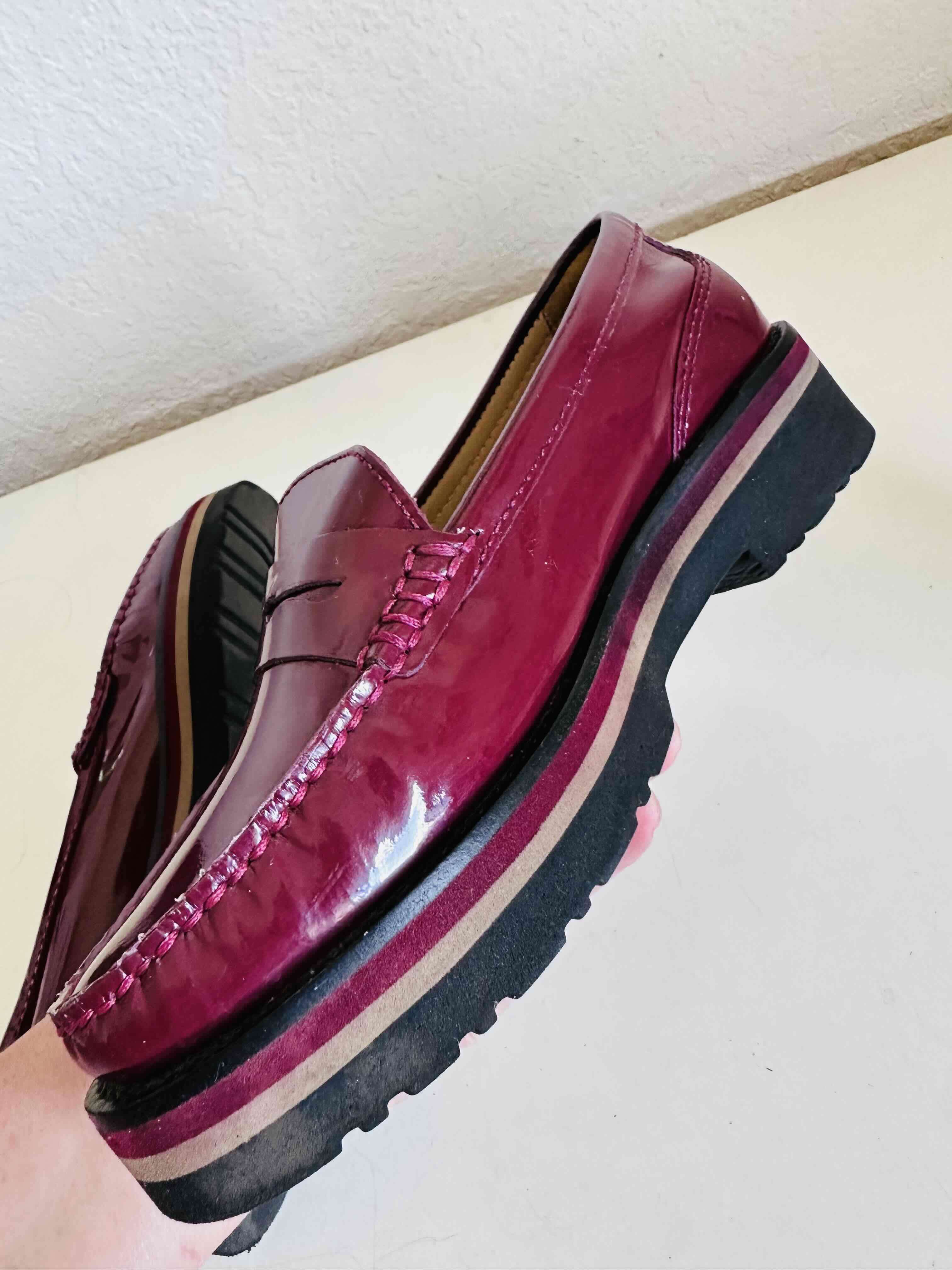 Zapatos mocasines burdeos