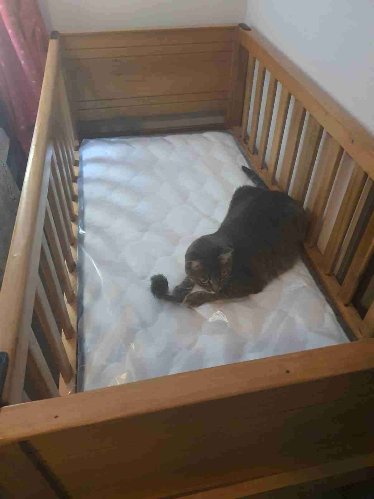 Cuna de madera para bebé - miniatura 4