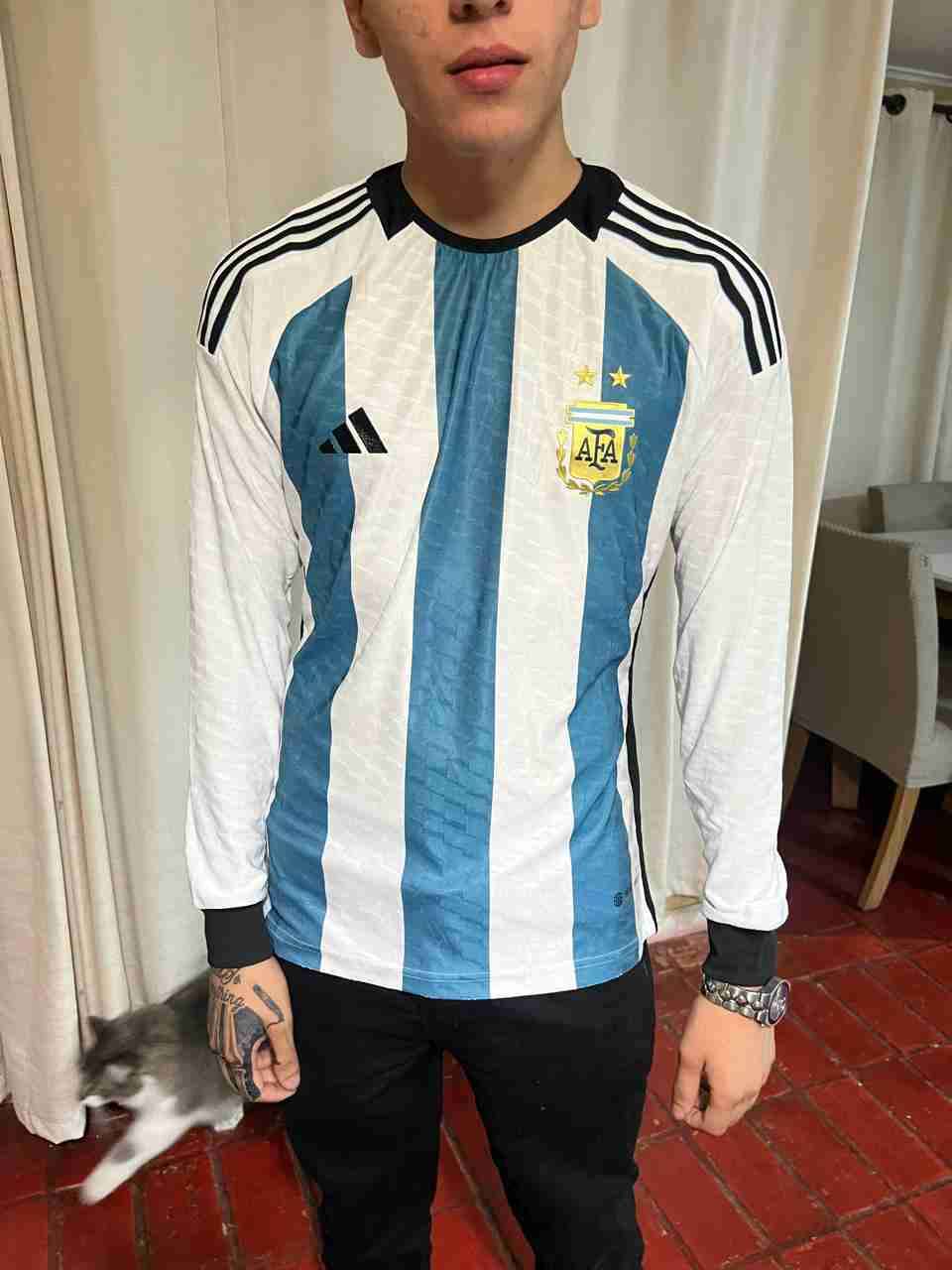 Camisetas Argentina 2 Estrellas Modelo Qatar 2022 - miniatura 3