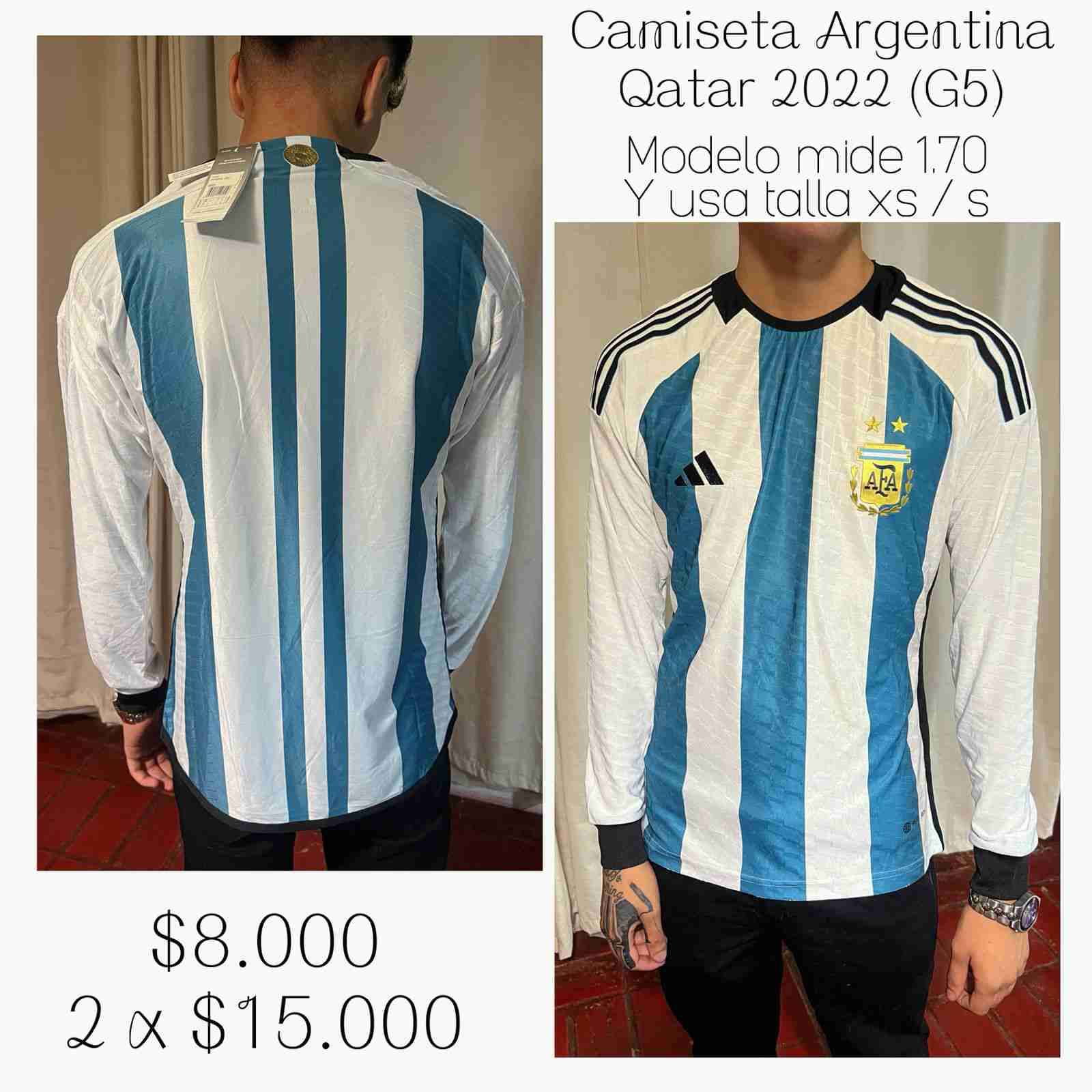 Camisetas Argentina 2 Estrellas Modelo Qatar 2022 - miniatura 5