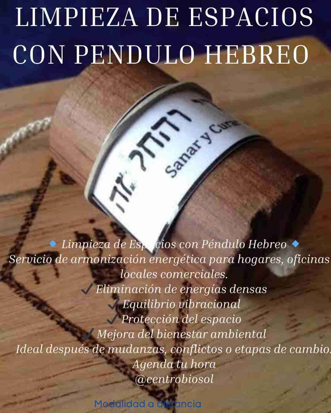 Péndulo hebreo para limpieza energética